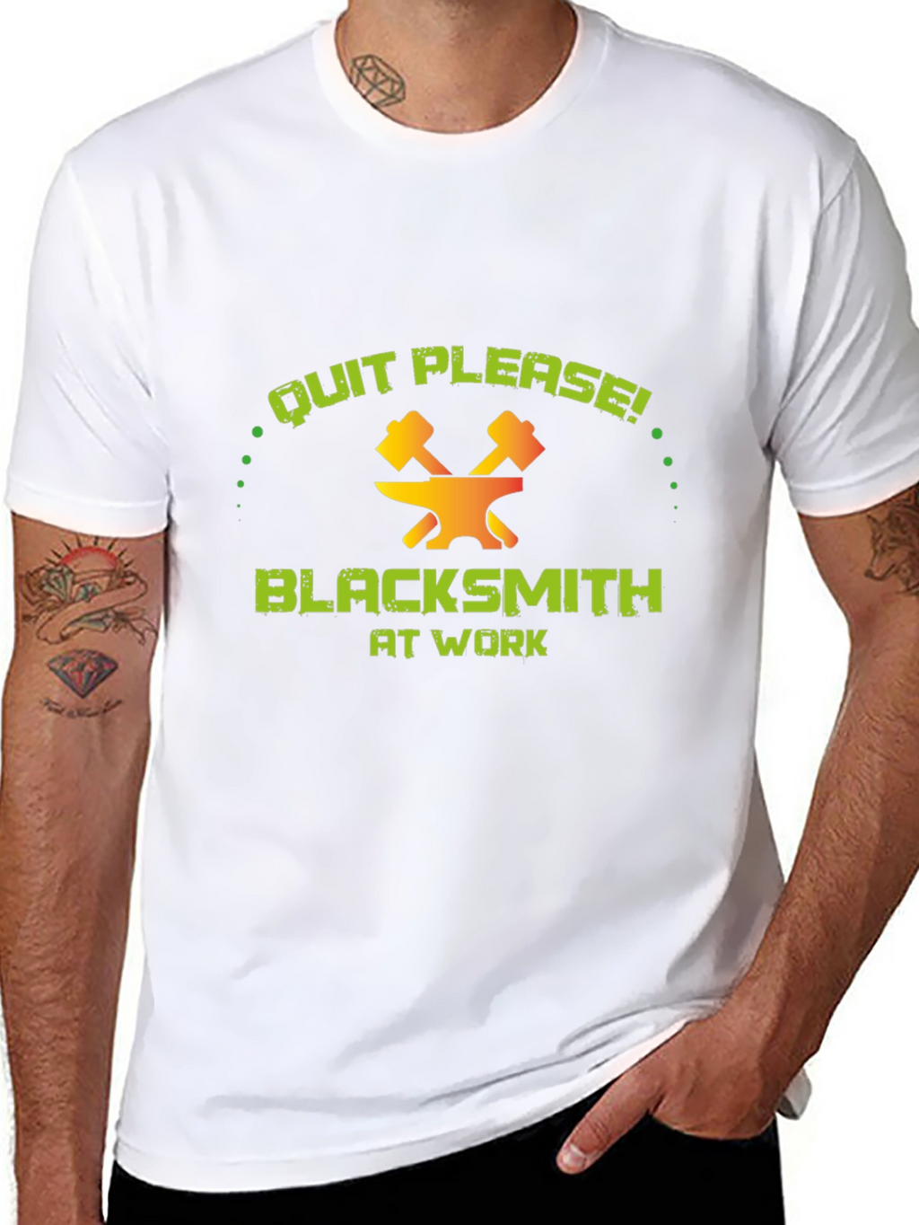 Blacksmith At Work Funny Graphic T-Shirt