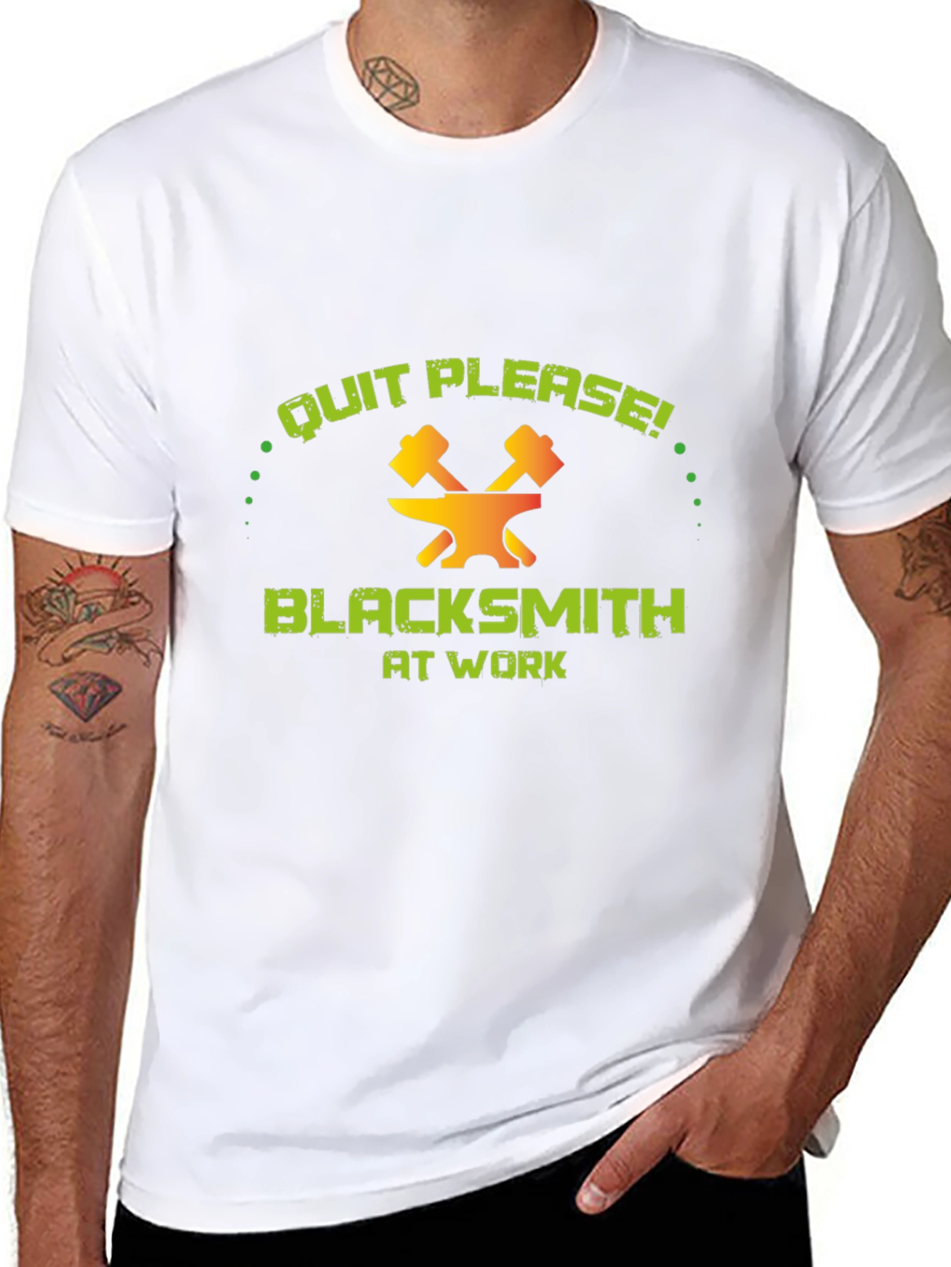 Blacksmith At Work Funny Graphic T-Shirt