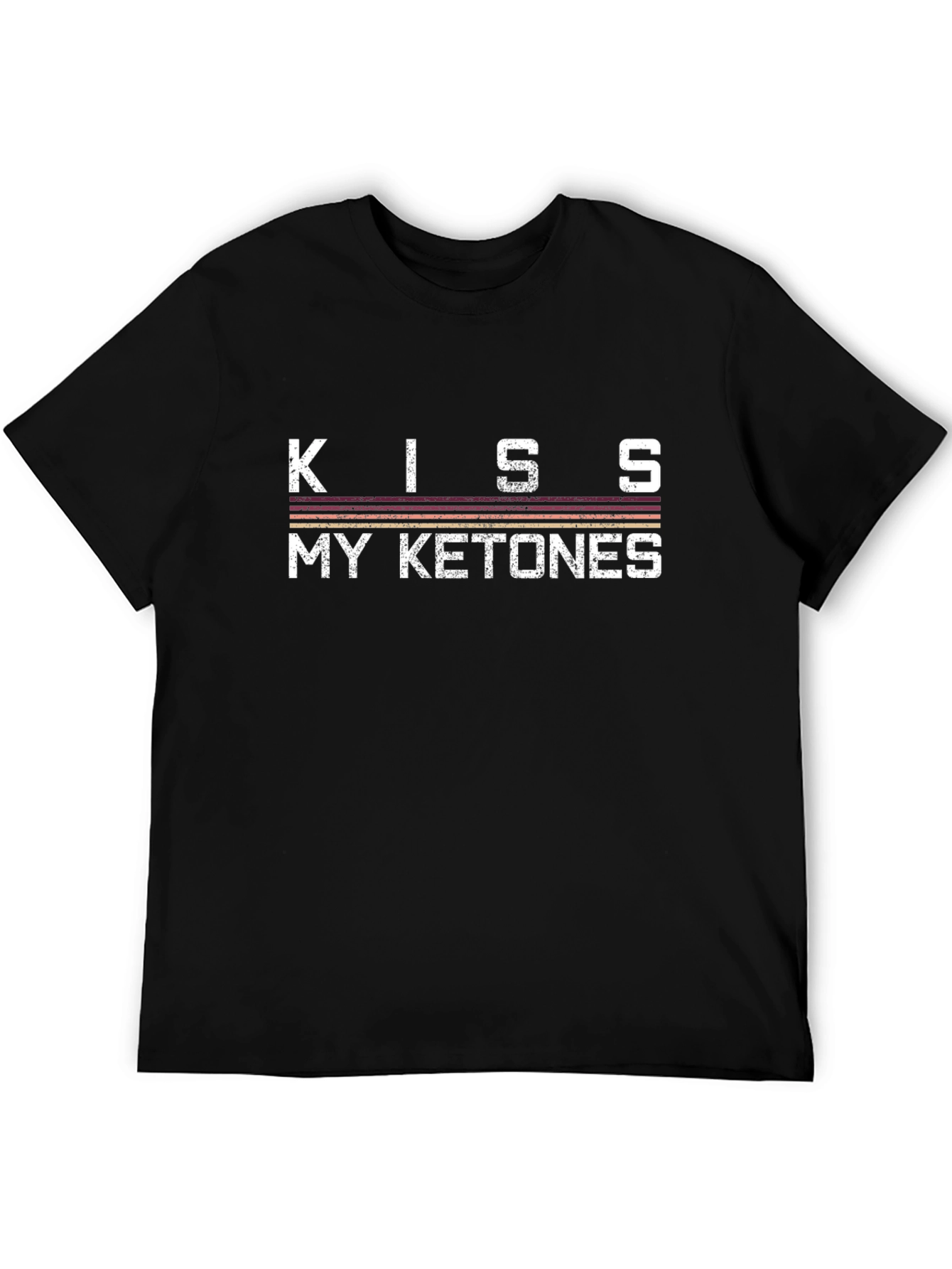 Kiss My Ketones Graphic Tee - Black Keto Diet T-Shirt