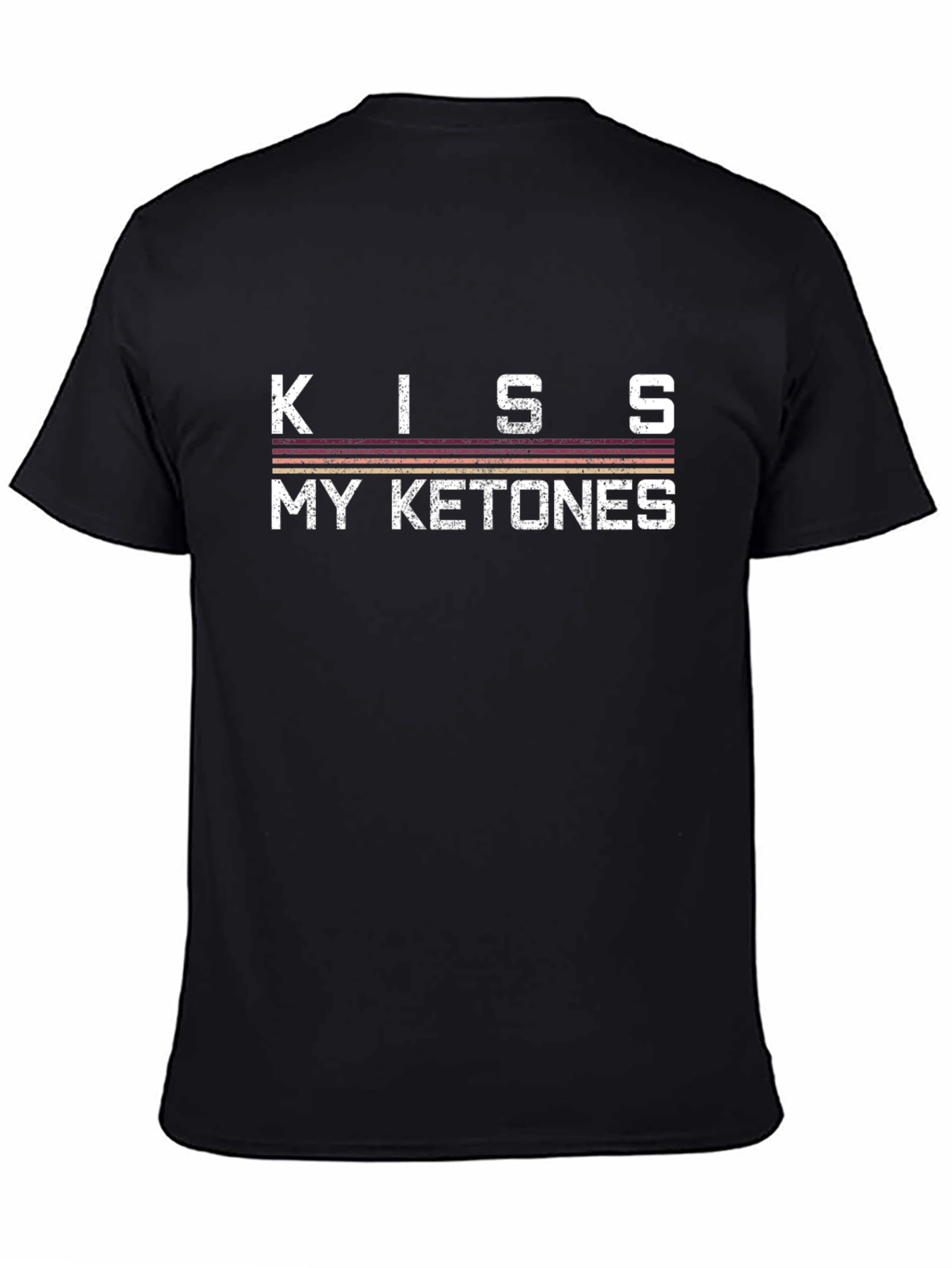 Kiss My Ketones Graphic Tee - Black Keto Diet T-Shirt