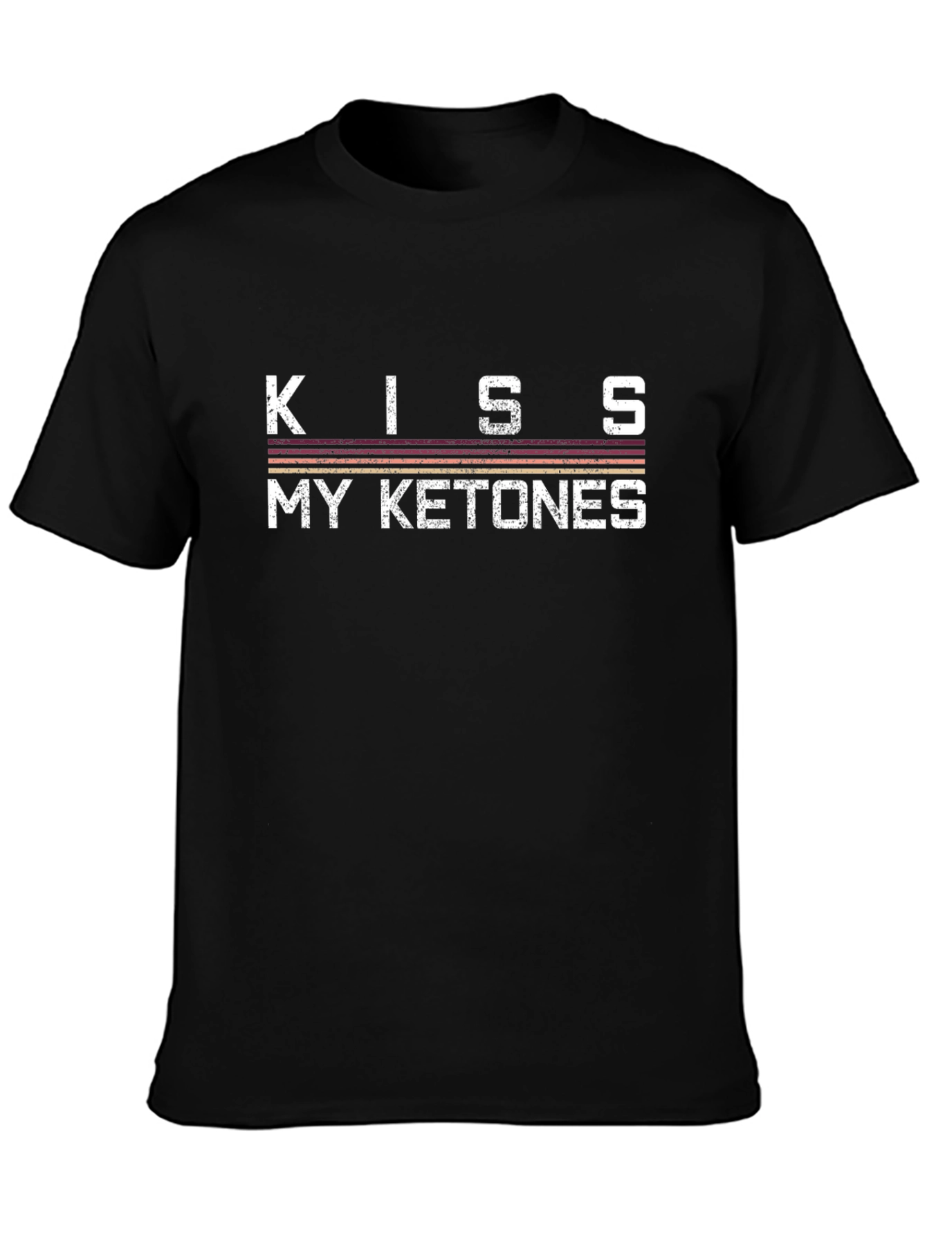 Kiss My Ketones Graphic Tee - Black Keto Diet T-Shirt