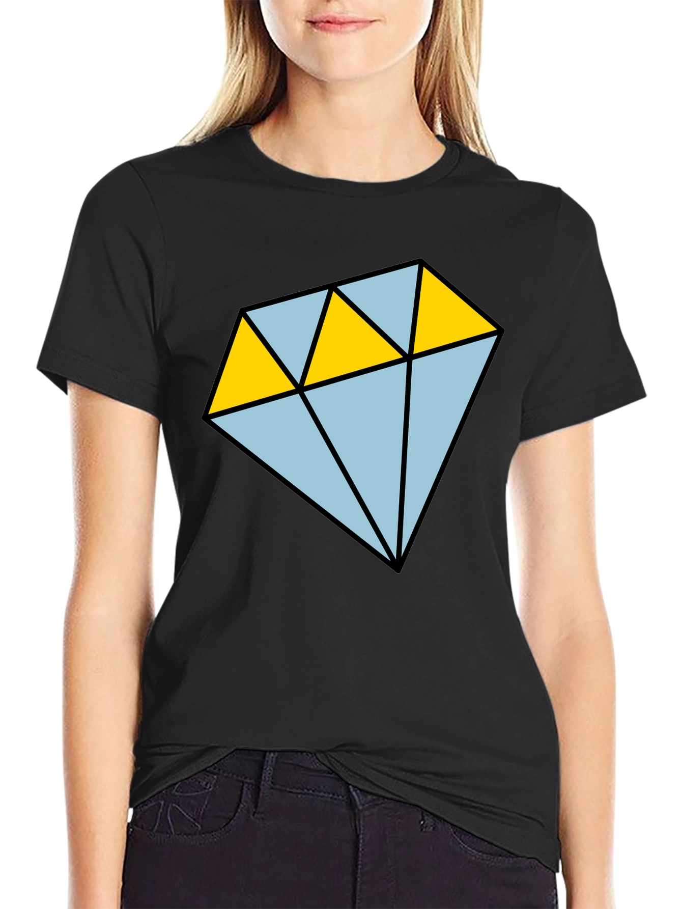 Diamond Graphic T-Shirt - Casual Mens Tee