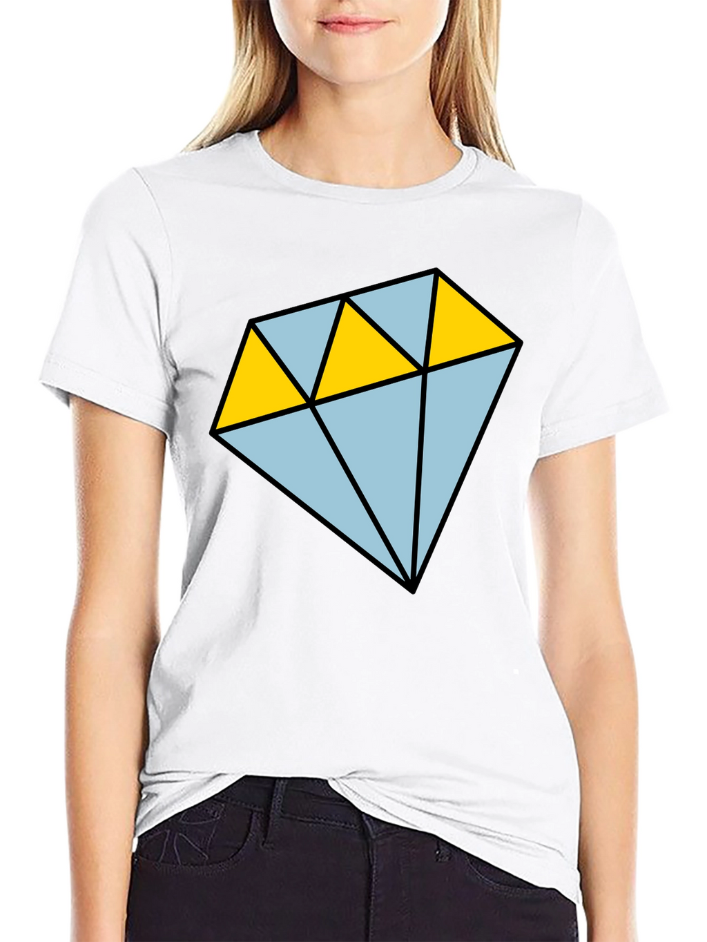 Diamond Graphic T-Shirt - Casual Mens Tee