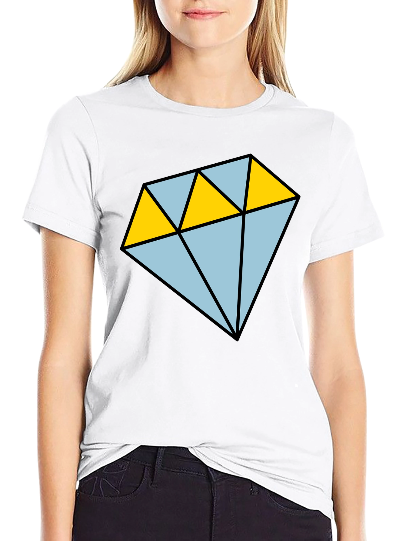 Diamond Graphic T-Shirt - Casual Mens Tee