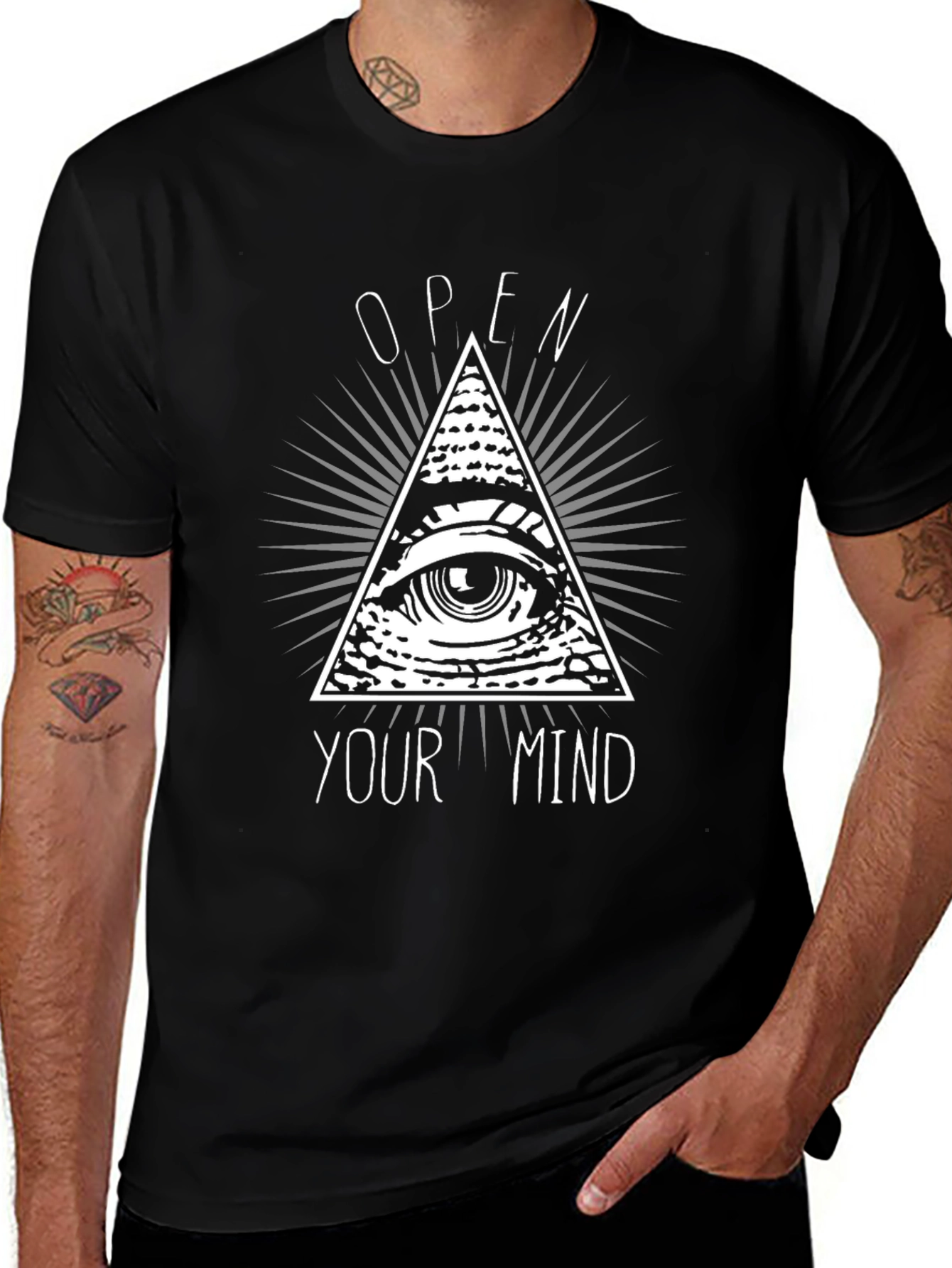 Open Your Mind Graphic Tee - Illuminati T-Shirt
