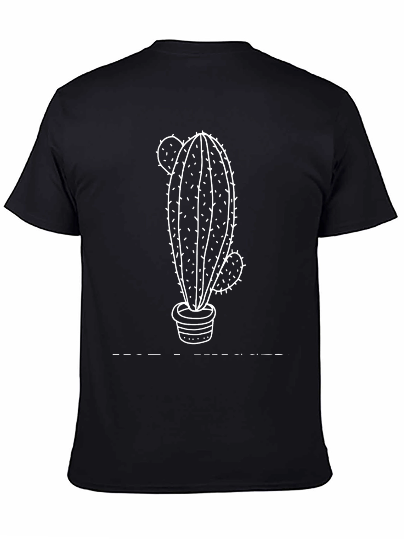 Cactus Graphic Black T-Shirt - Unisex Casual Tee