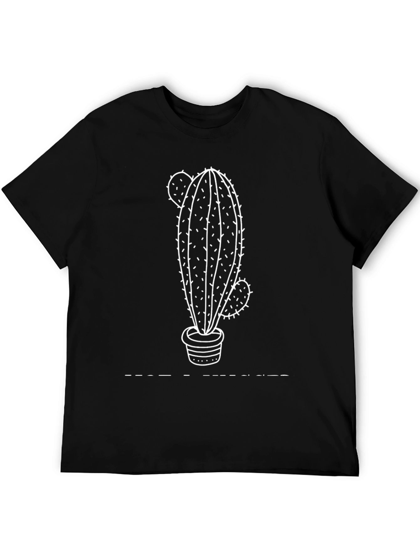 Cactus Graphic Black T-Shirt - Unisex Casual Tee