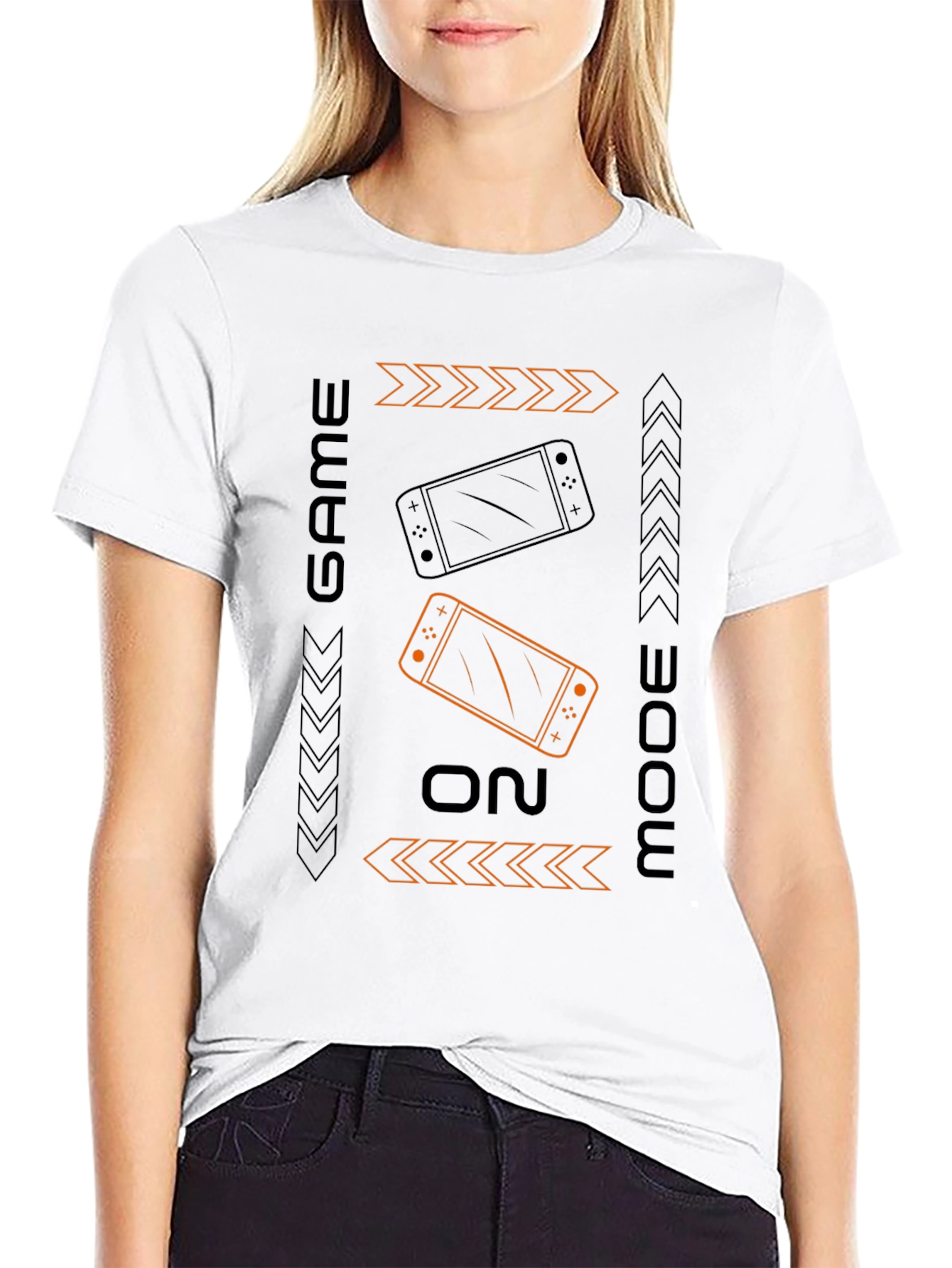 Game On Mode Black T-Shirt
