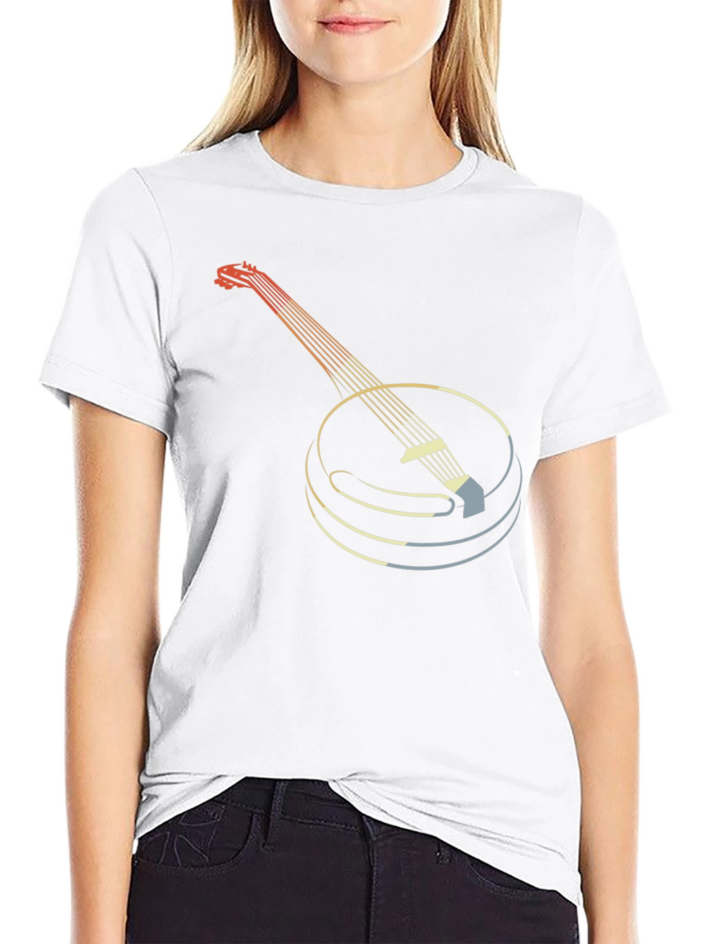 Retro Banjo Graphic Tee - Musical Instrument T-Shirt