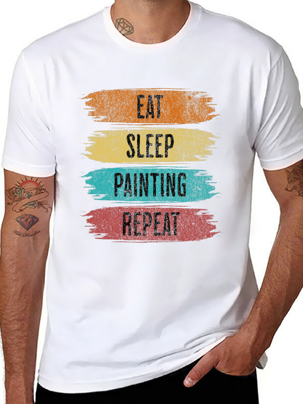 Eat Sleep Painting Repeat T-Shirt - Painters Gift