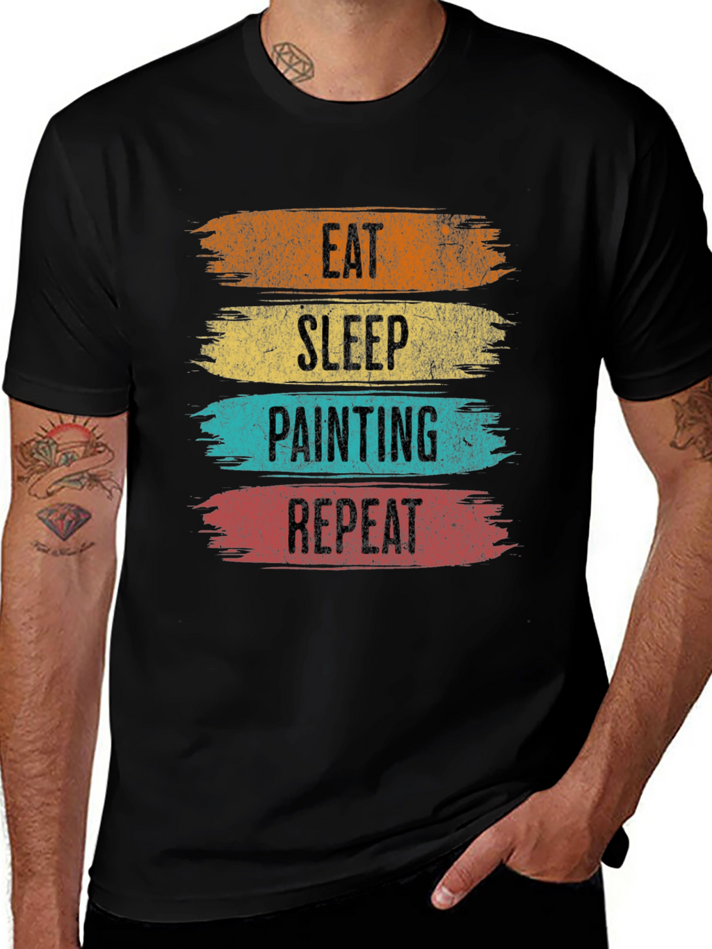 Eat Sleep Painting Repeat T-Shirt - Painters Gift