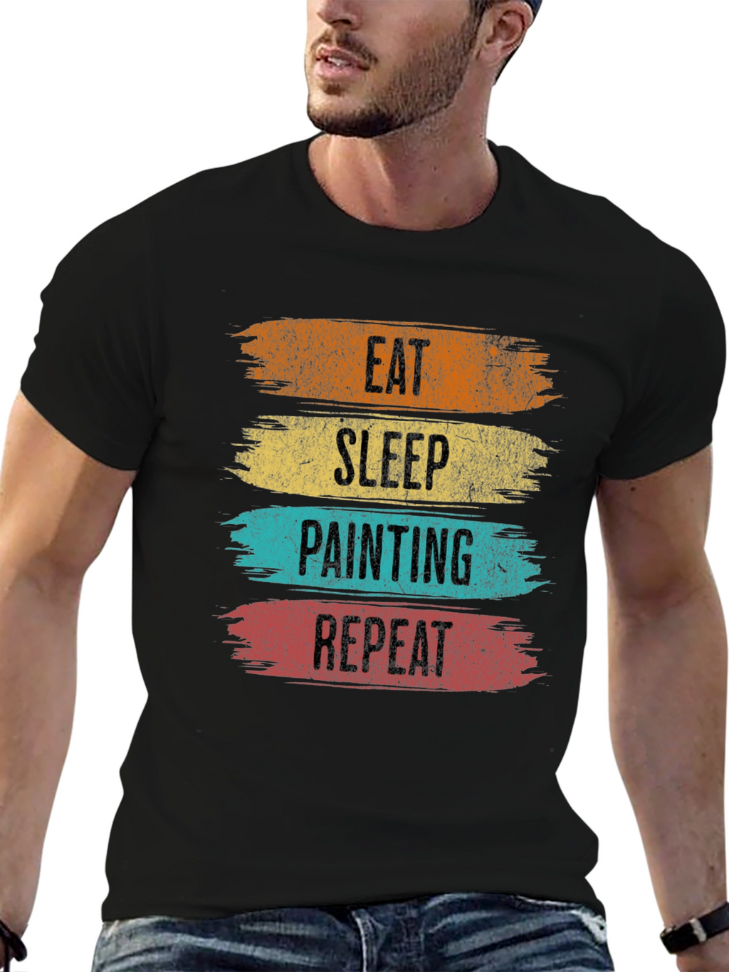 Eat Sleep Painting Repeat T-Shirt - Painters Gift