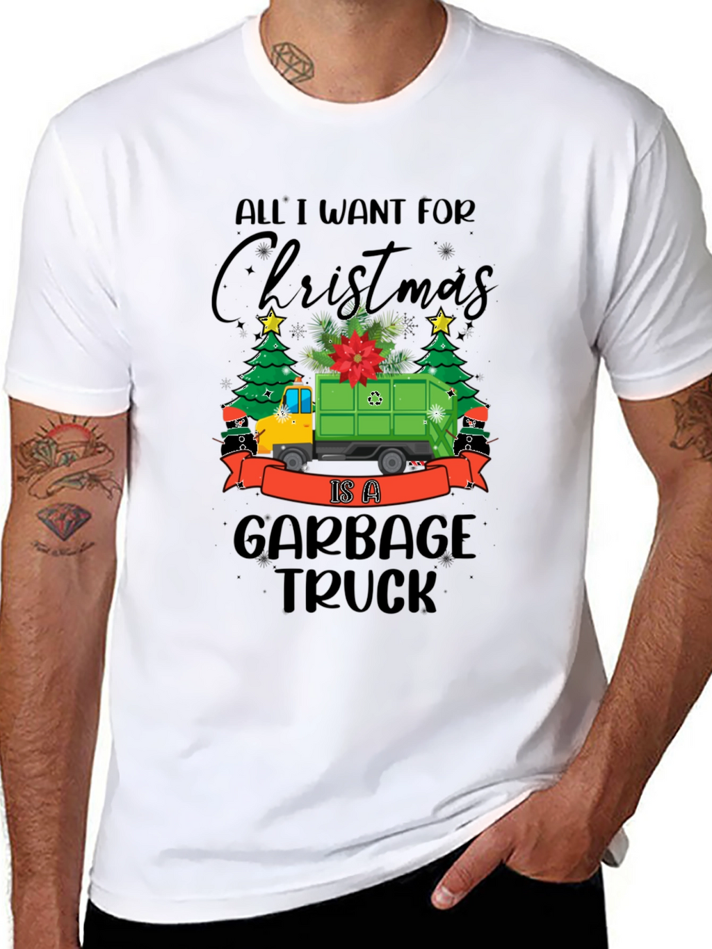 Christmas Garbage Truck T-Shirt