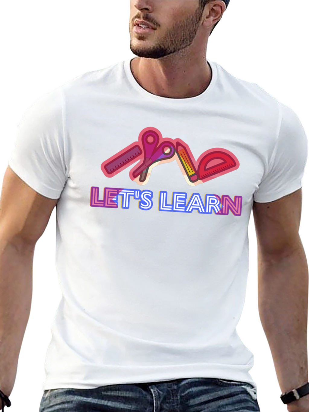 Lets Learn Graphic Tee - Black