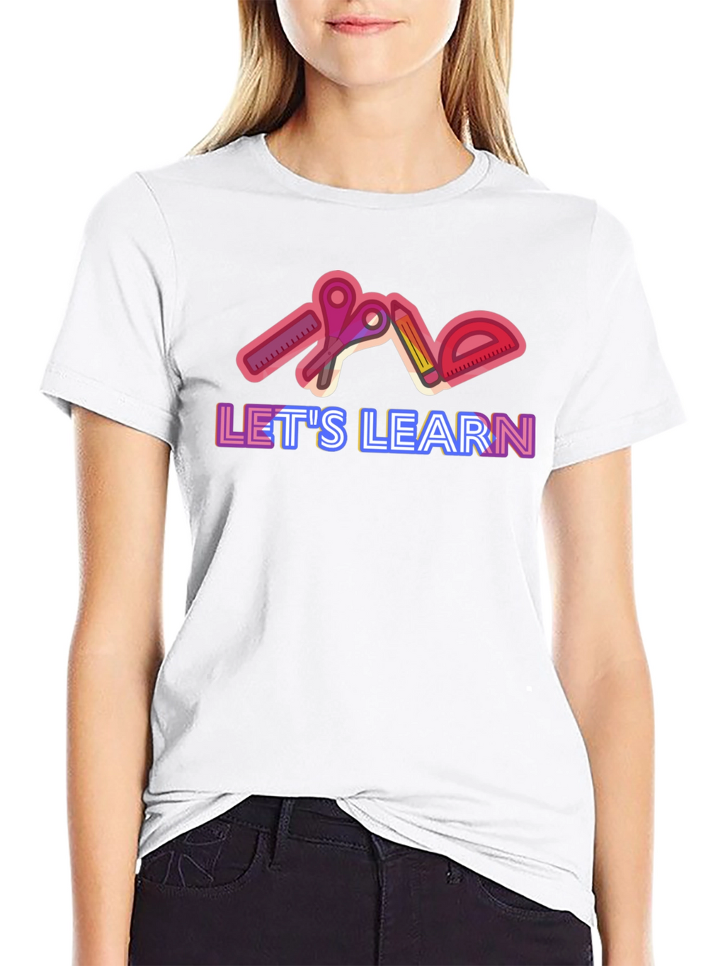 Lets Learn Graphic Tee - Black