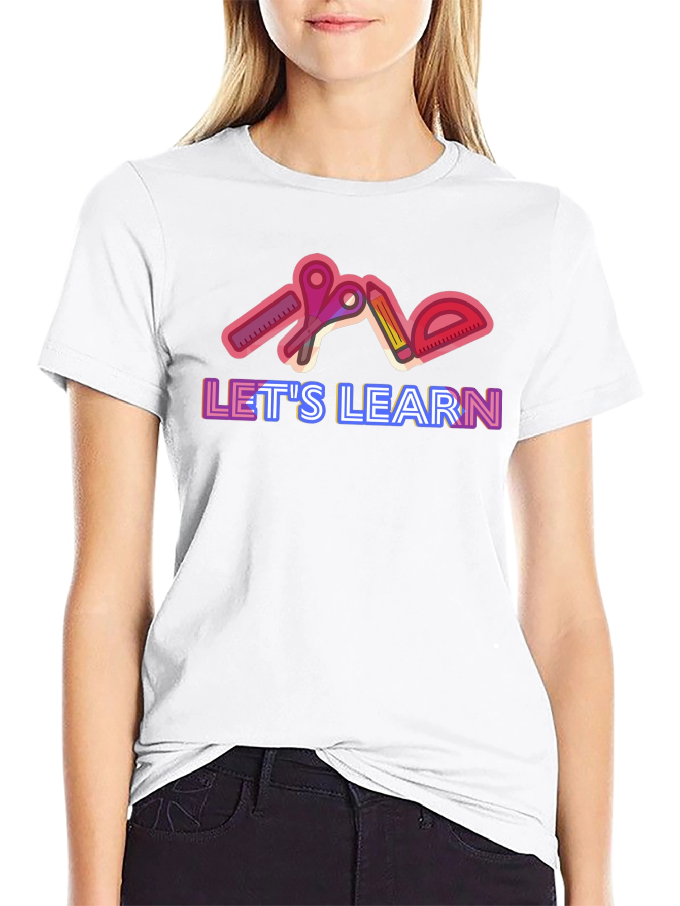 Lets Learn Graphic Tee - Black
