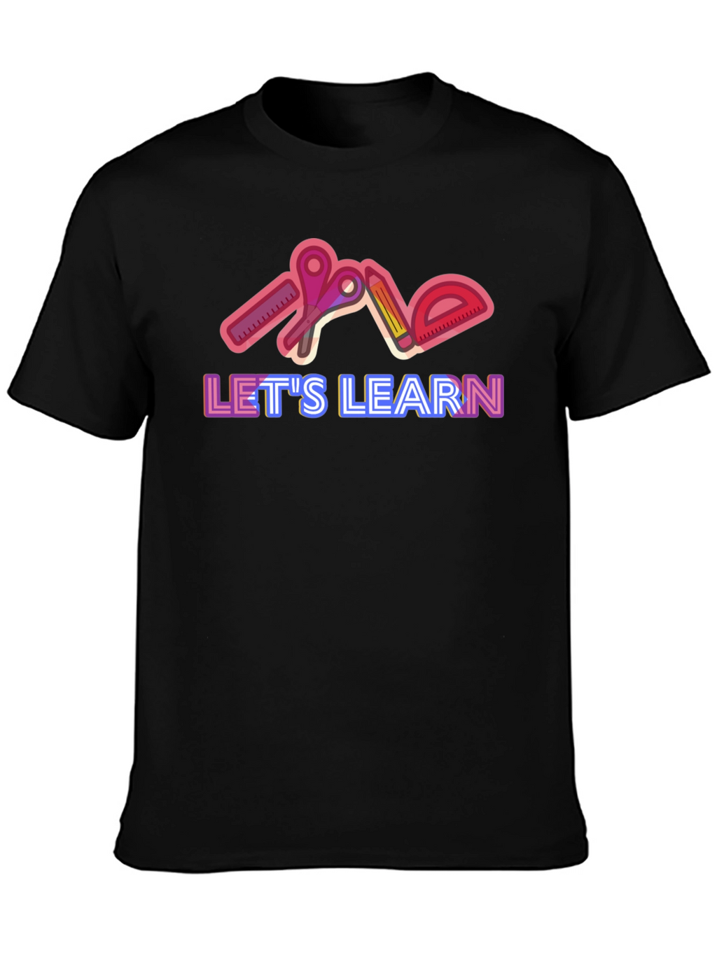 Lets Learn Graphic Tee - Black
