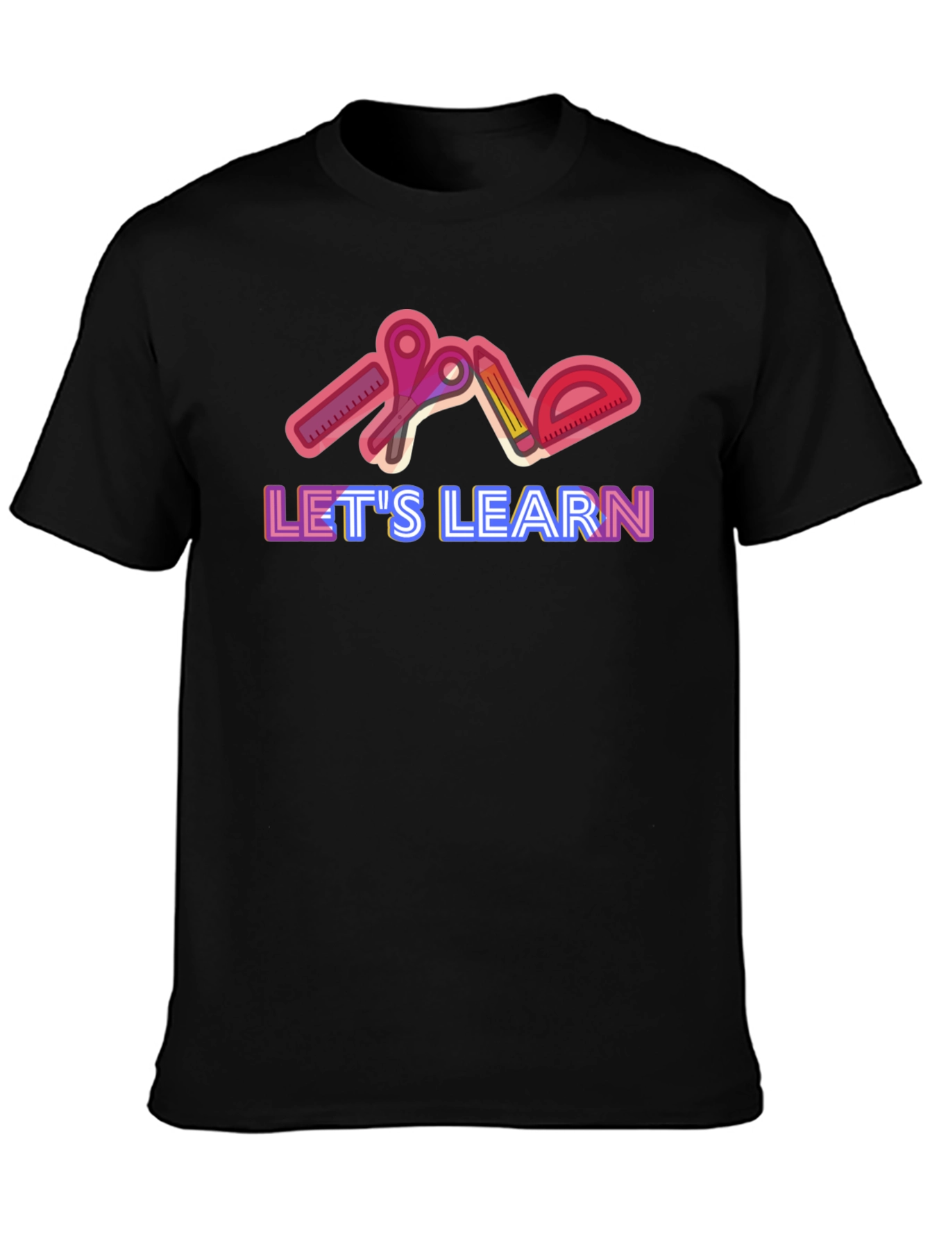 Lets Learn Graphic Tee - Black