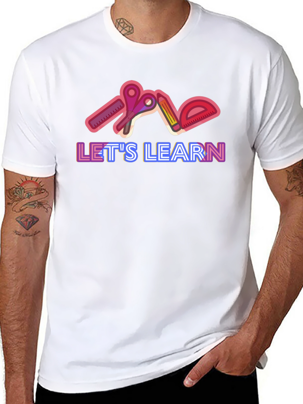 Lets Learn Graphic Tee - Black