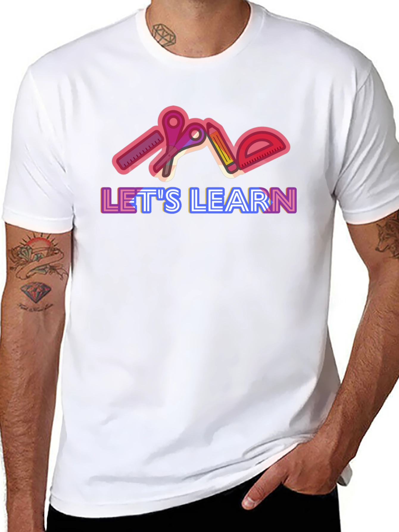 Lets Learn Graphic Tee - Black