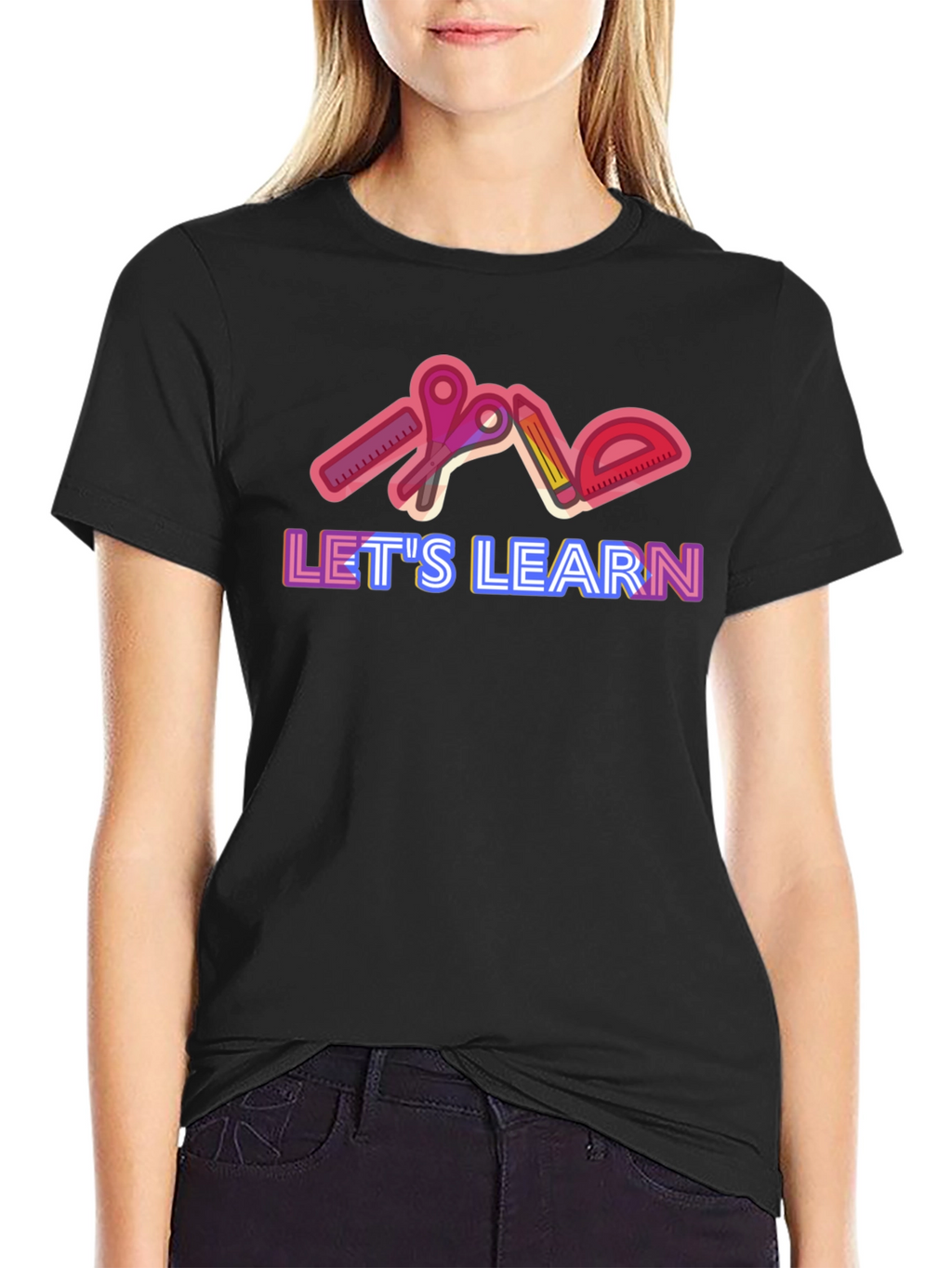 Lets Learn Graphic Tee - Black