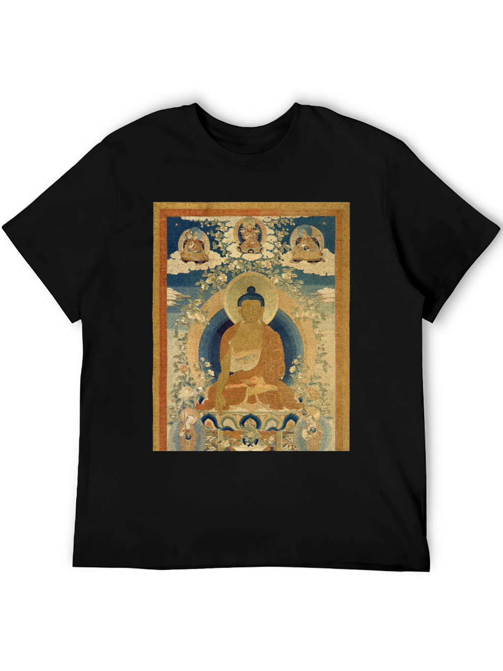 Buddha Art Print Black T-Shirt