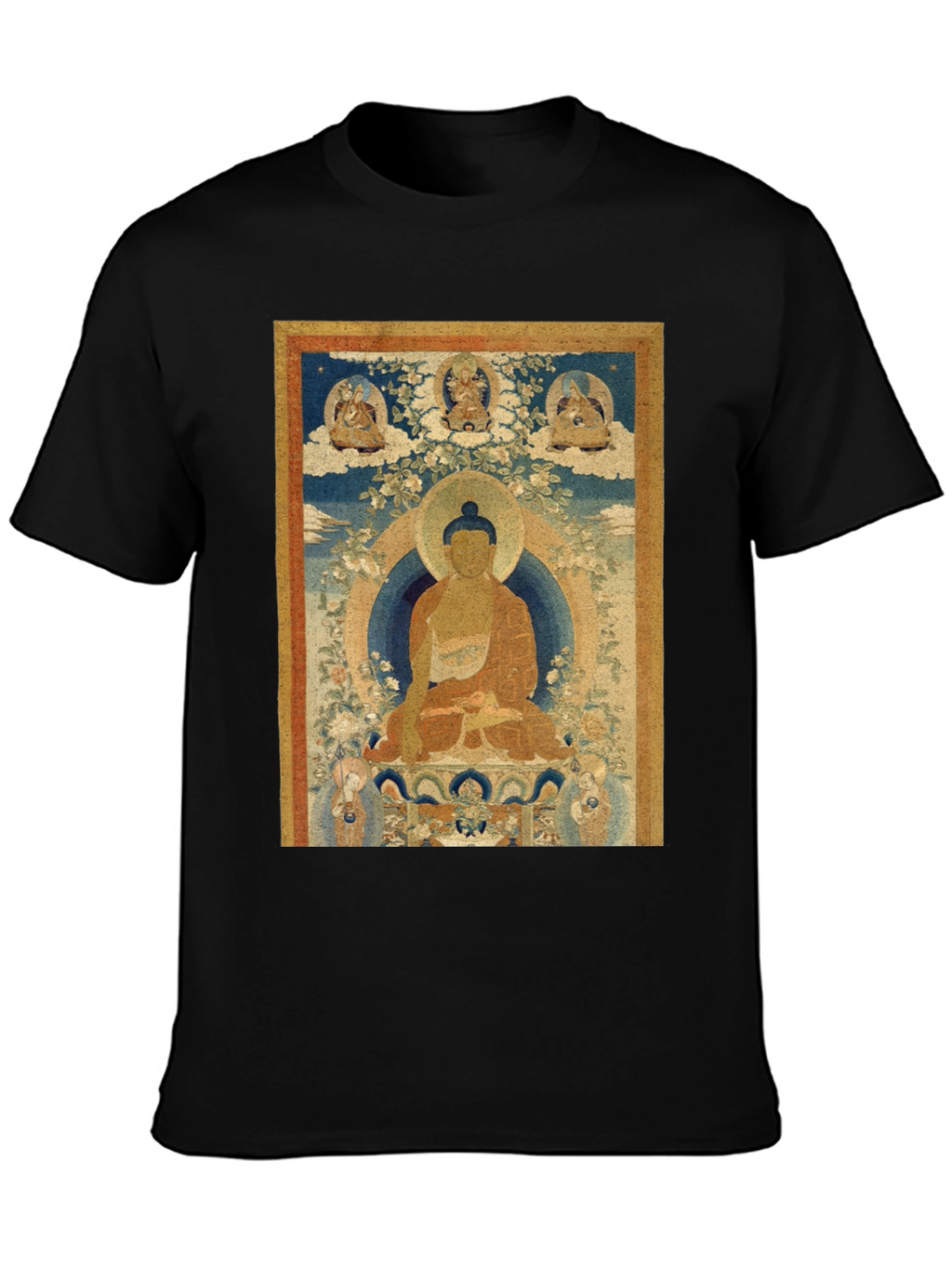 Buddha Art Print Black T-Shirt