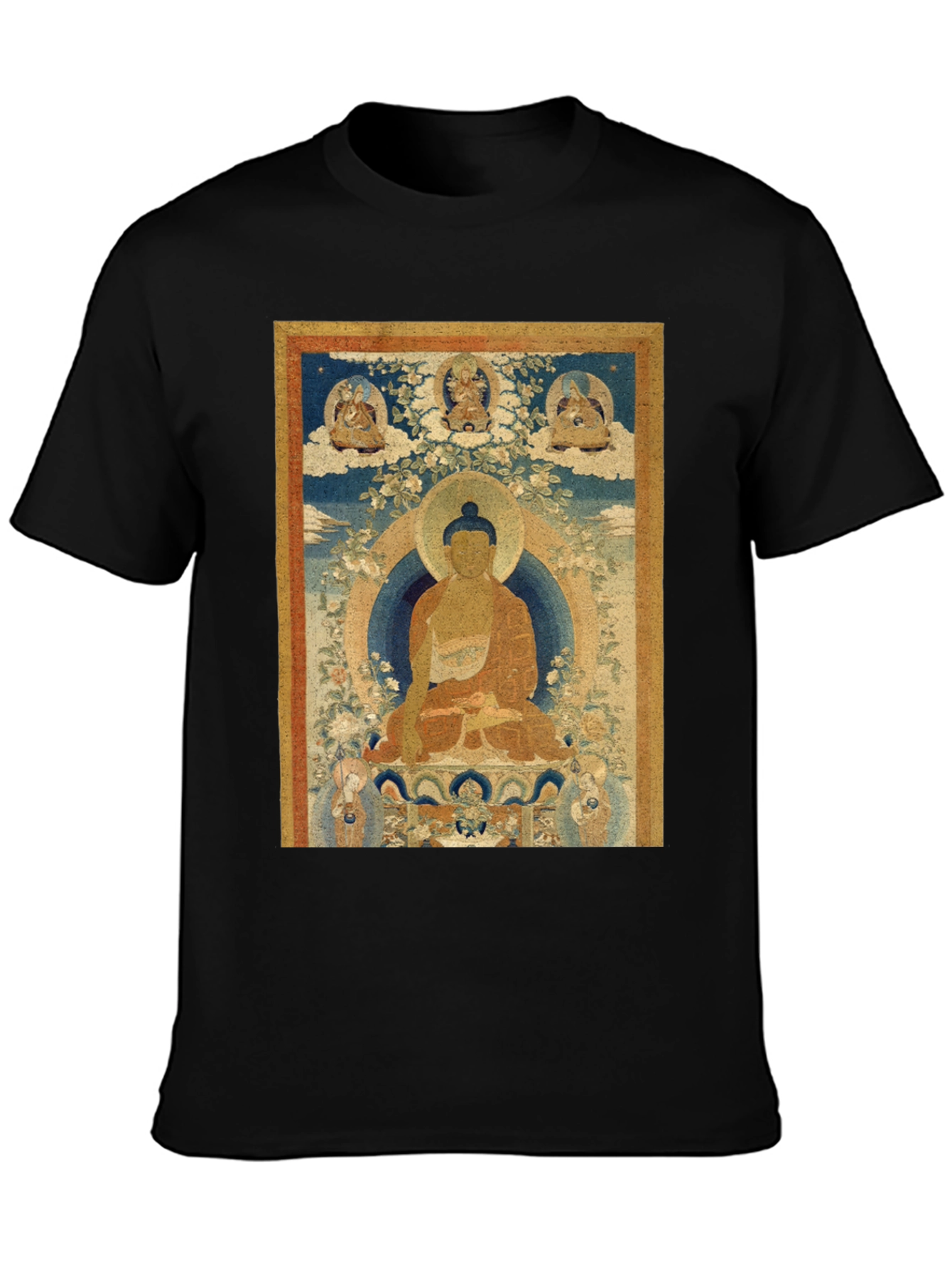 Buddha Art Print Black T-Shirt