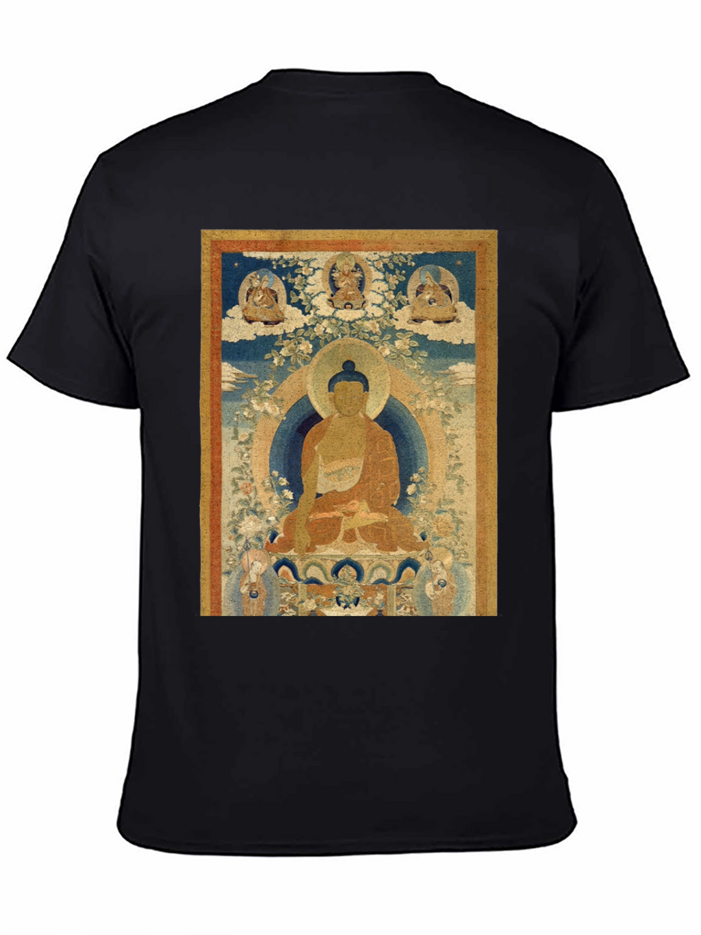 Buddha Art Print Black T-Shirt