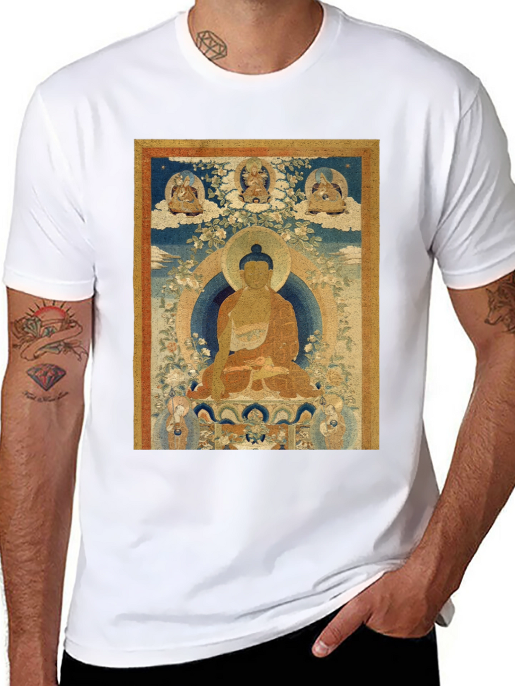 Buddha Art Print Black T-Shirt