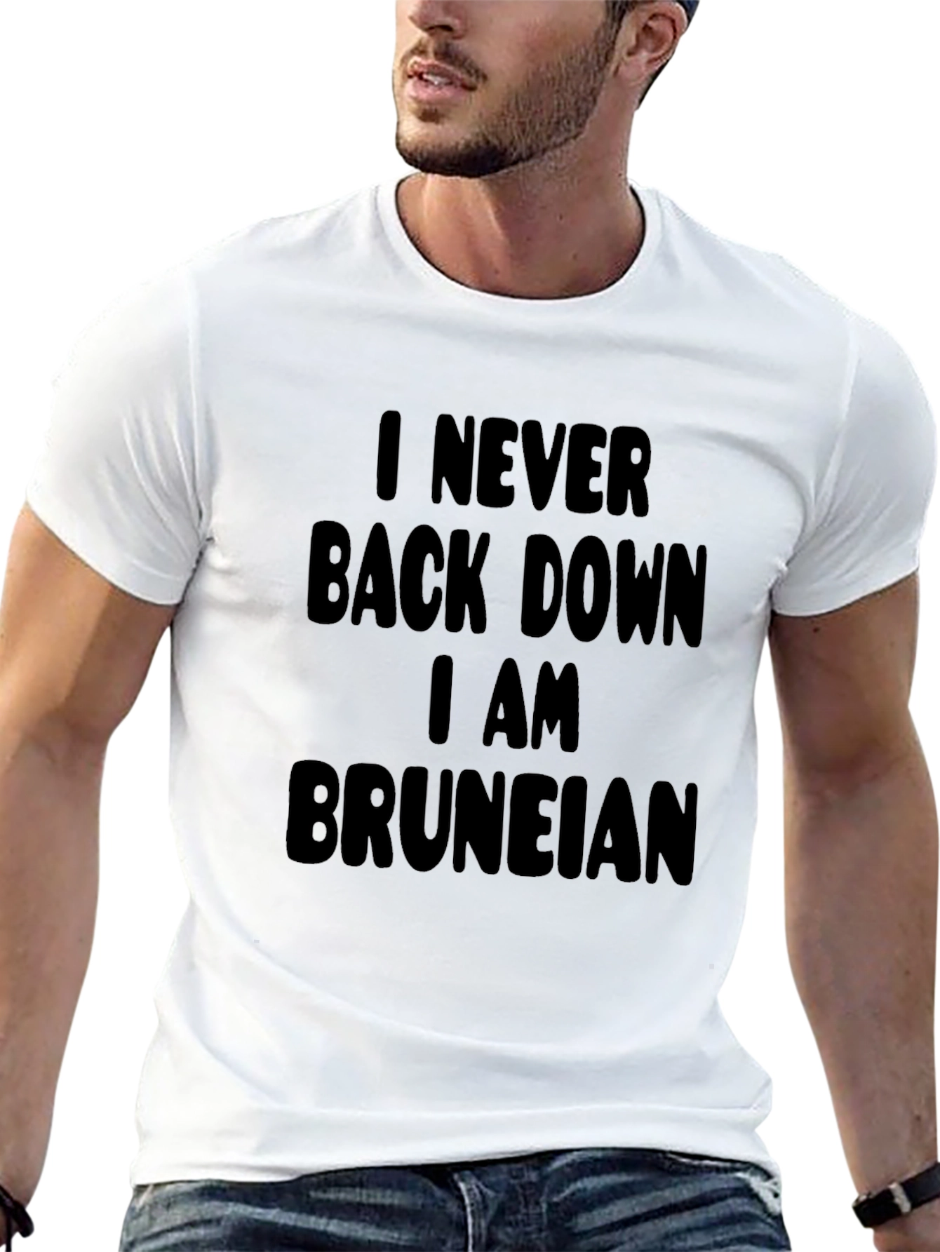 Never Back Down Bruneian Black T-Shirt