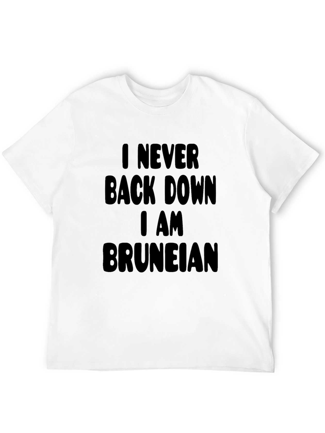 Never Back Down Bruneian Black T-Shirt