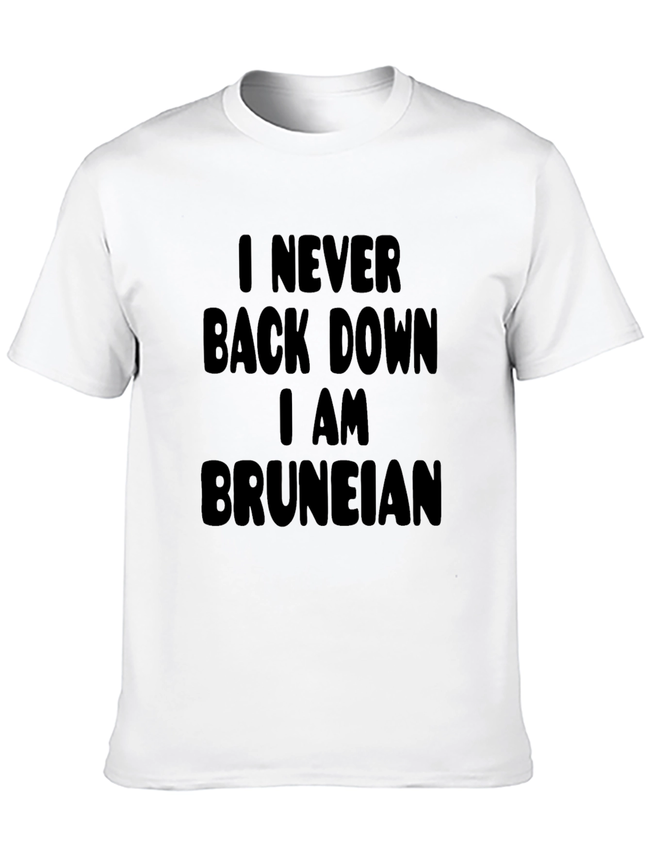 Never Back Down Bruneian Black T-Shirt