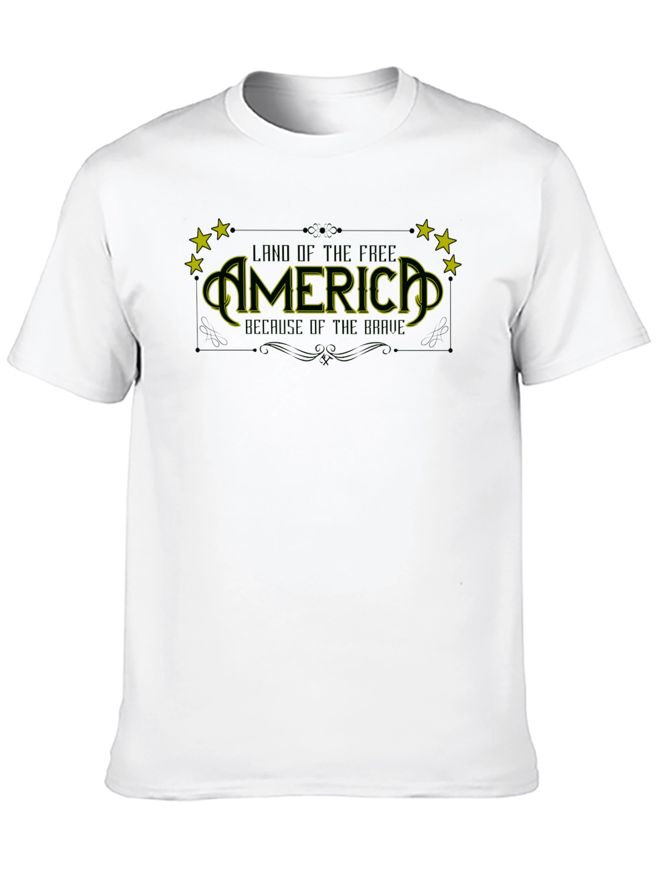America Land of the Free Black T-Shirt