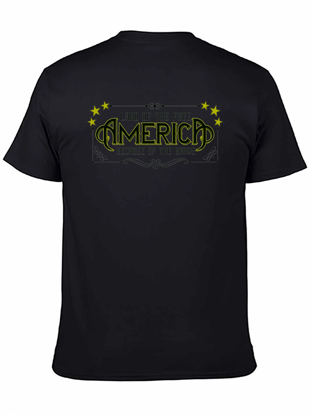 America Land of the Free Black T-Shirt