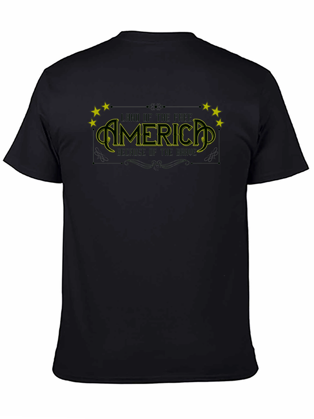 America Land of the Free Black T-Shirt