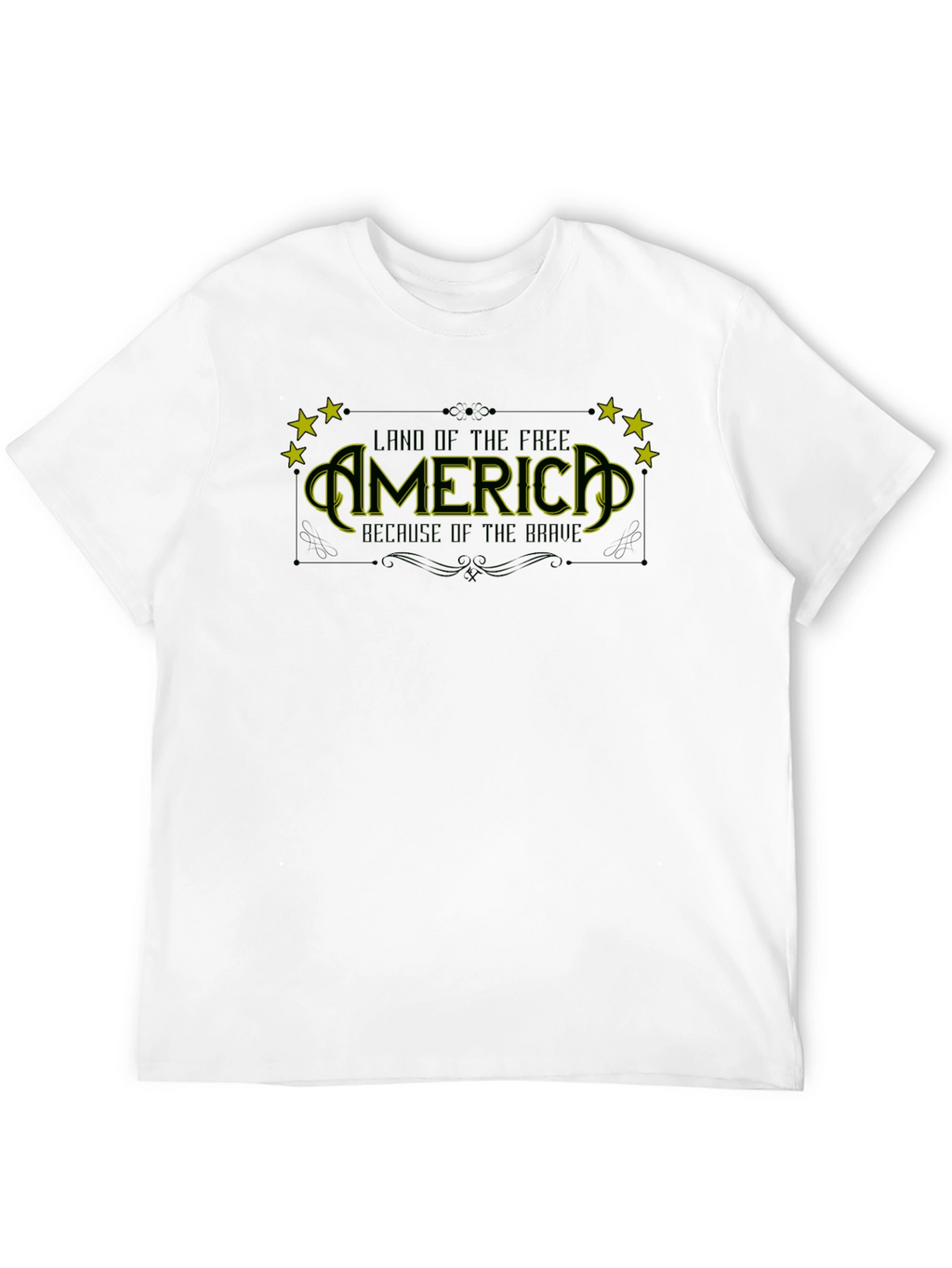 America Land of the Free Black T-Shirt