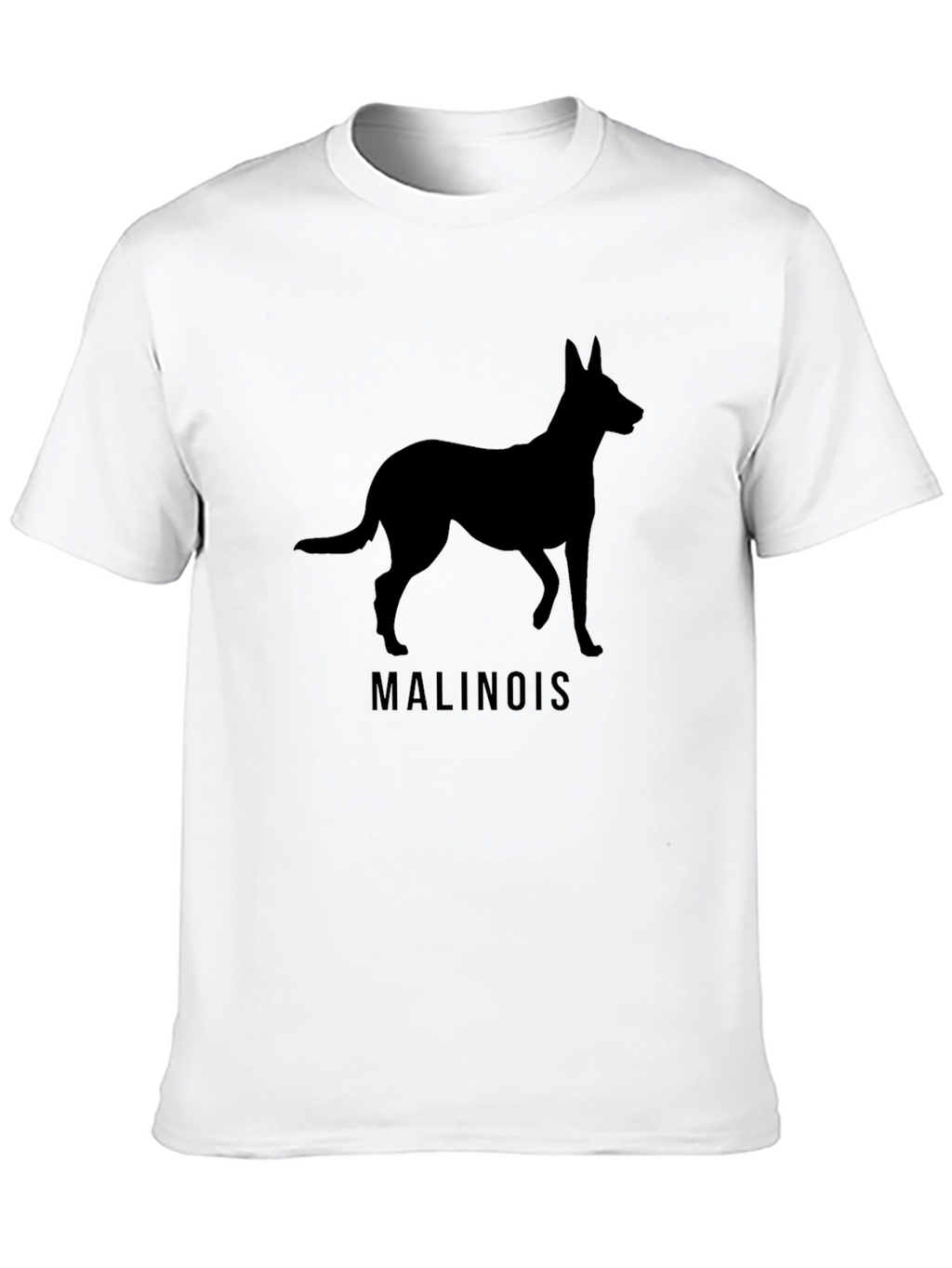 Malinois Dog Silhouette Black T-Shirt