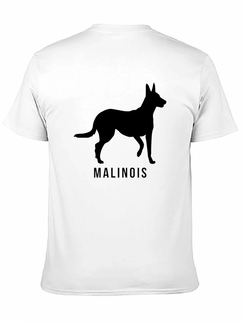 Malinois Dog Silhouette Black T-Shirt