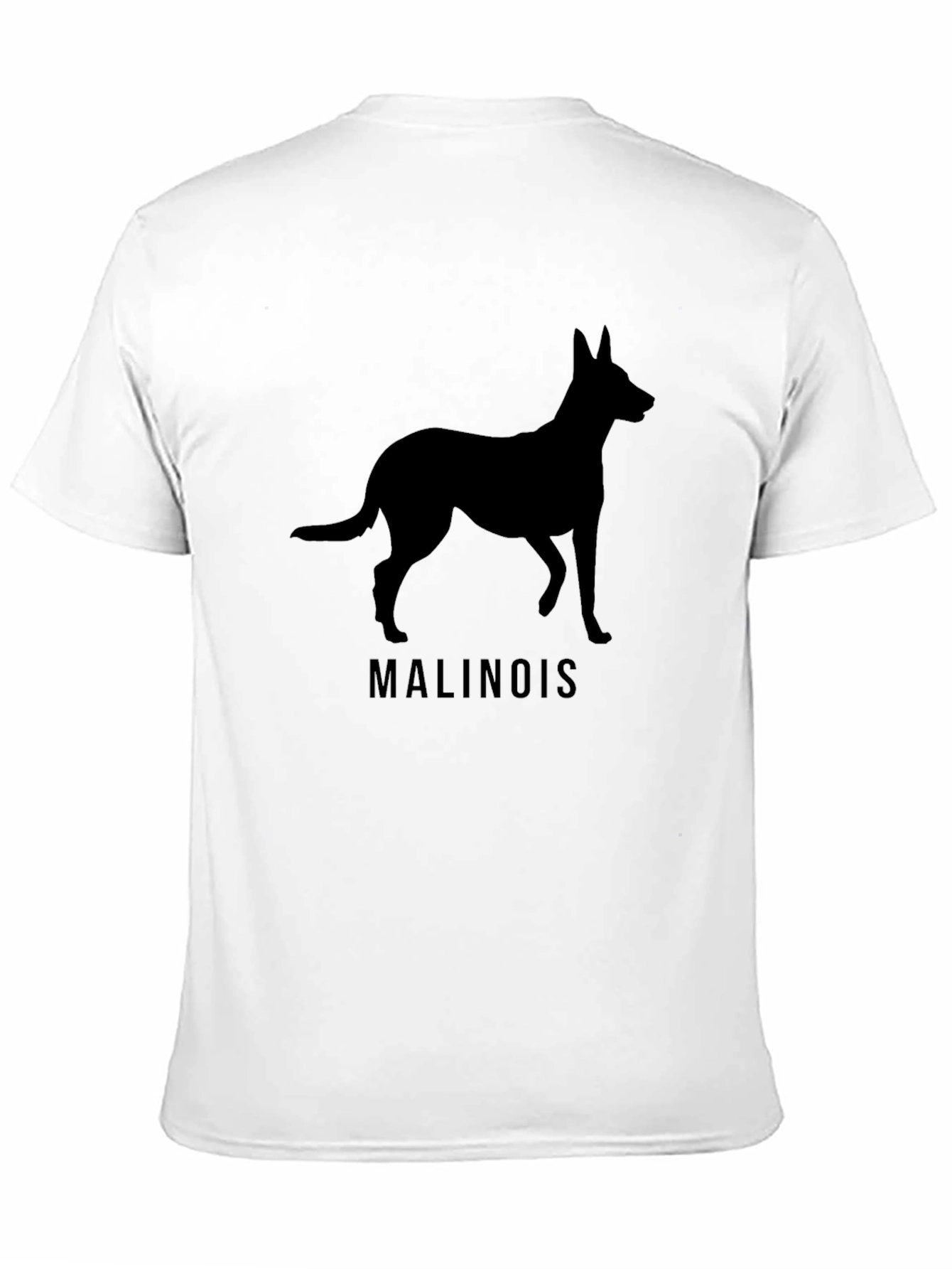 Malinois Dog Silhouette Black T-Shirt