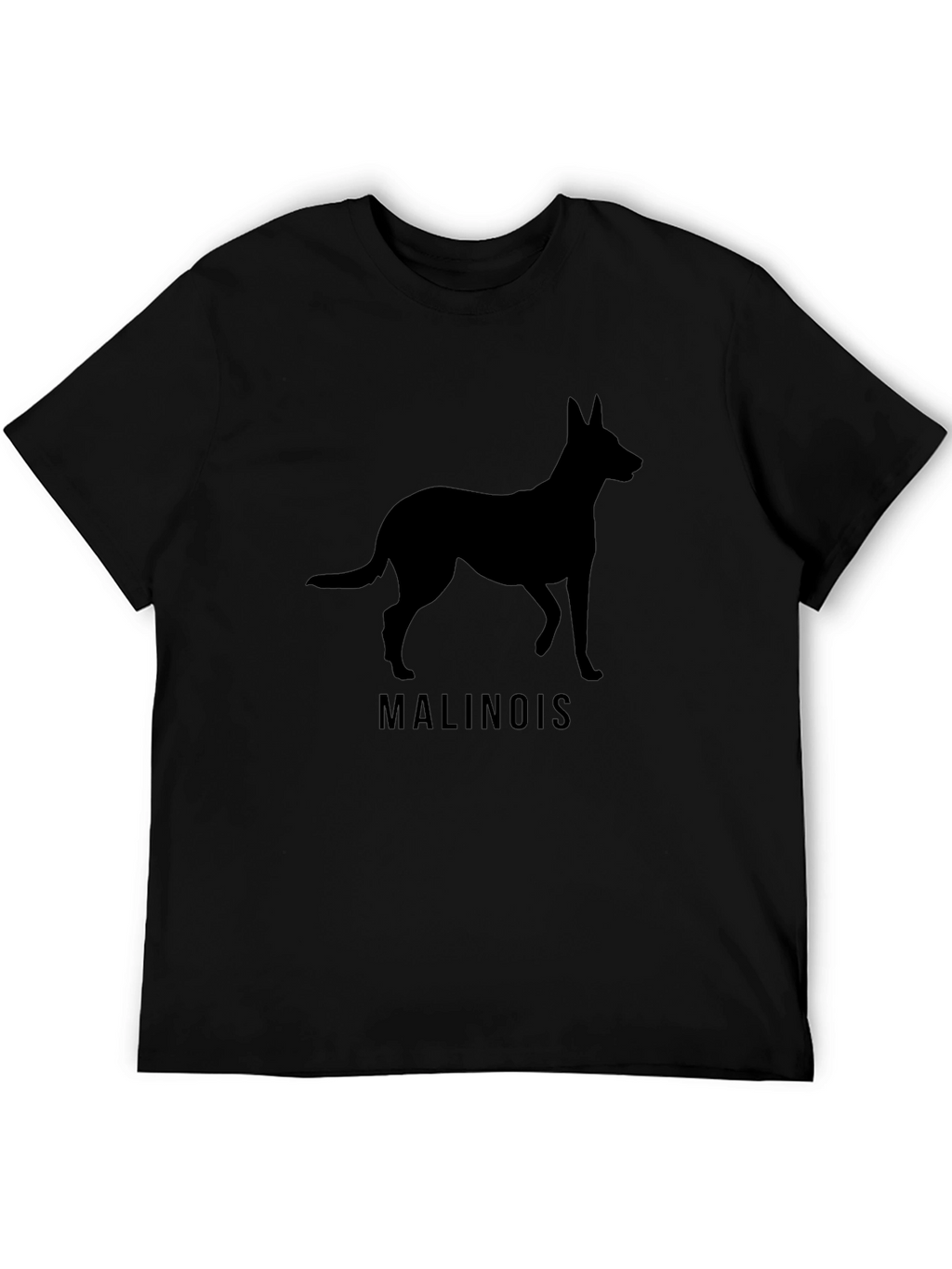 Malinois Dog Silhouette Black T-Shirt