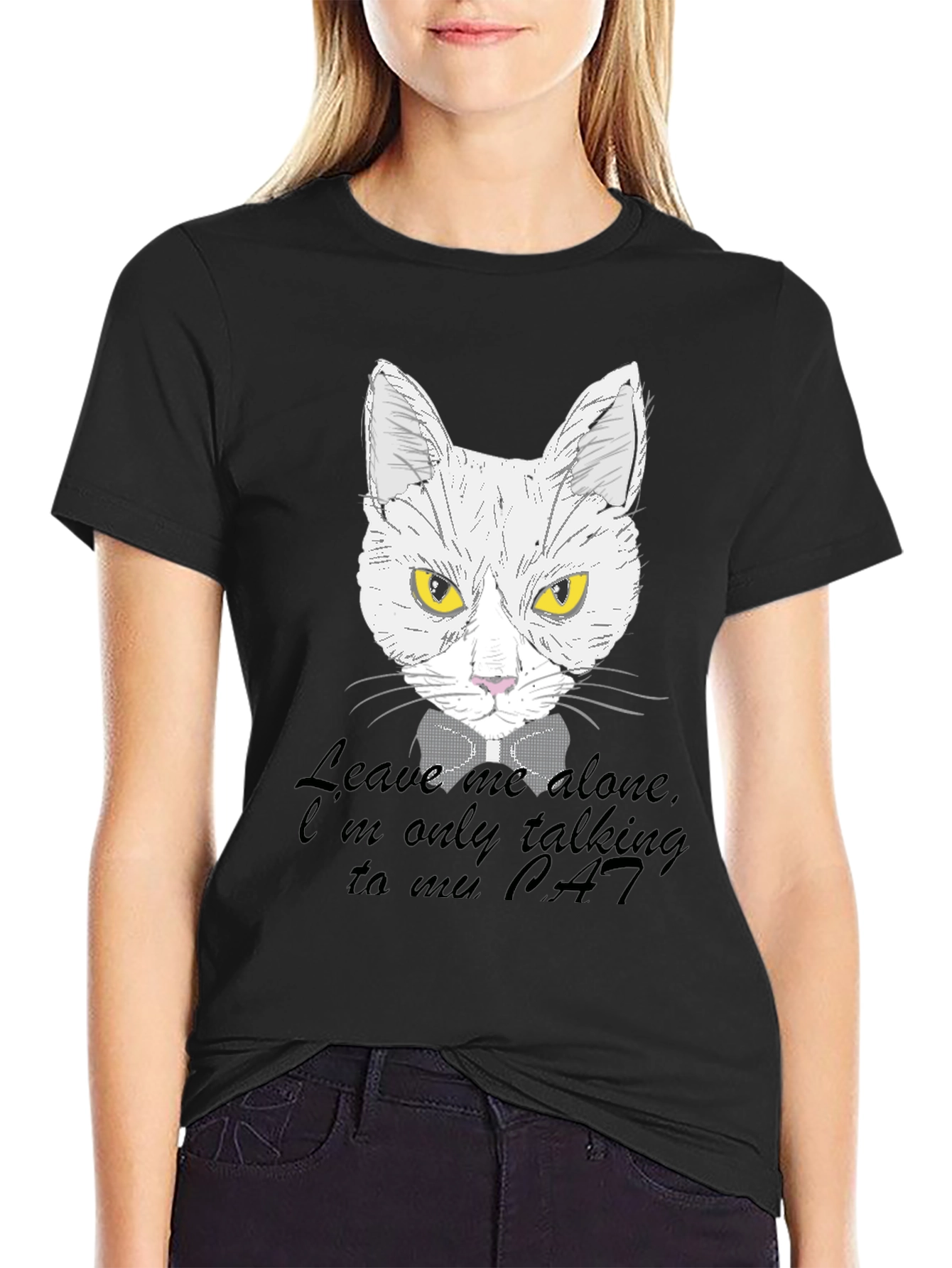Cat Lover T-Shirt - Leave Me Alone Im Only Talking to My Cat