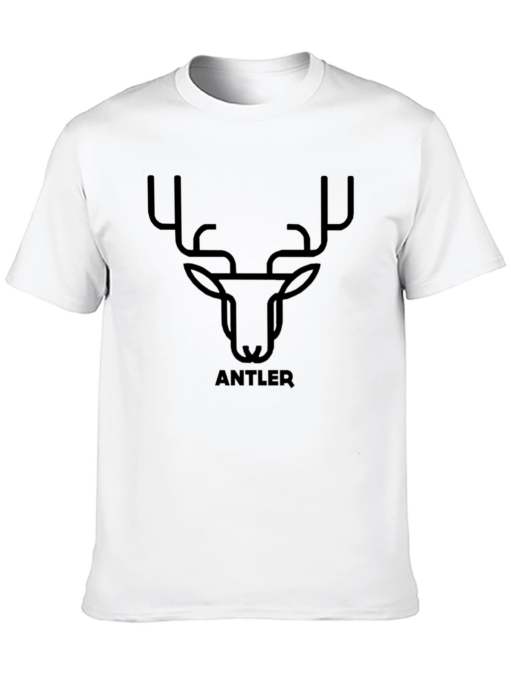 Antler Graphic Print Black T-Shirt