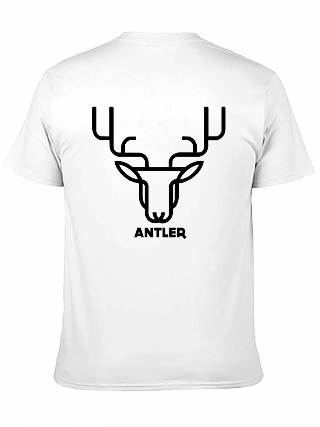 Antler Graphic Print Black T-Shirt