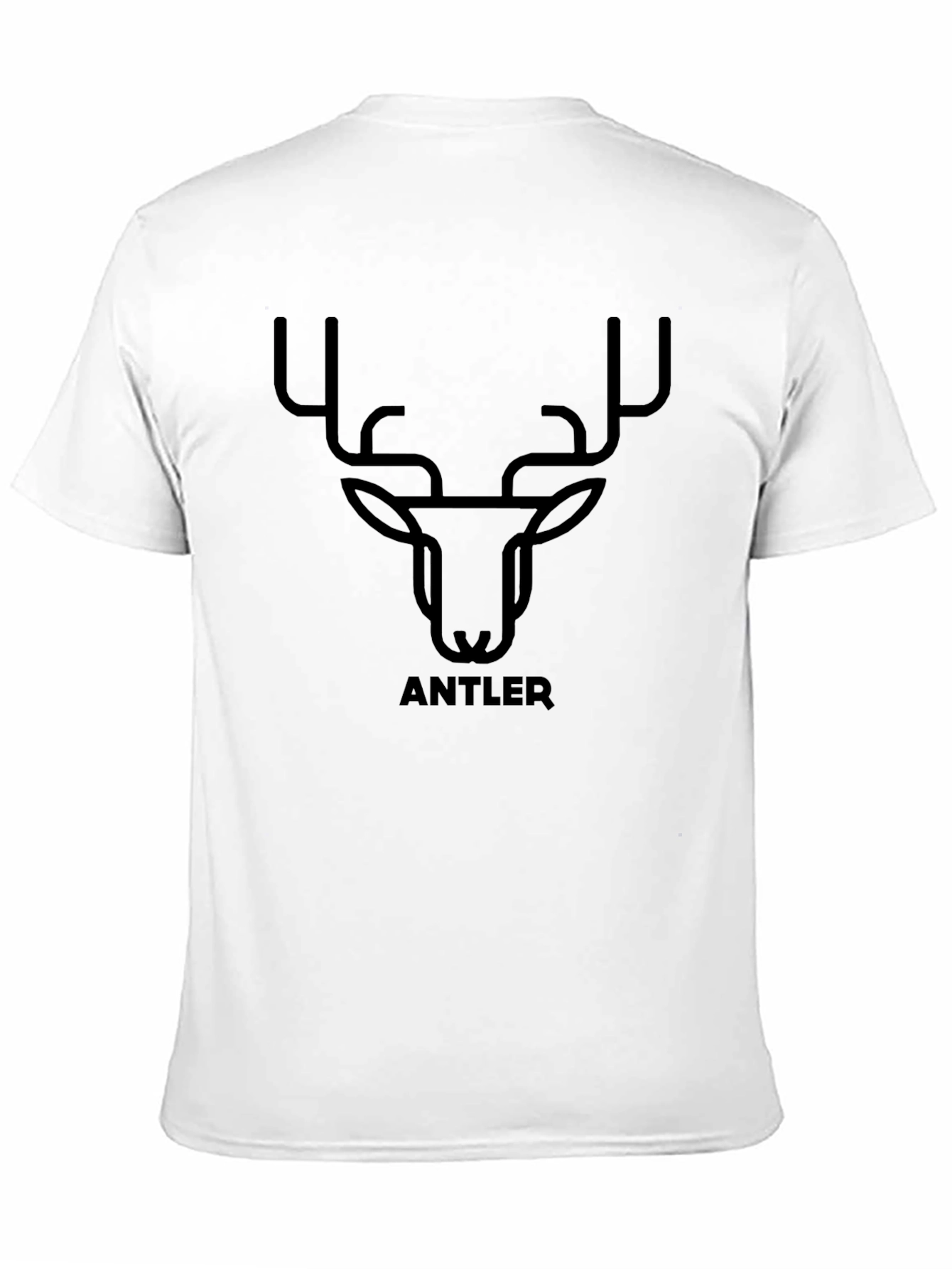 Antler Graphic Print Black T-Shirt