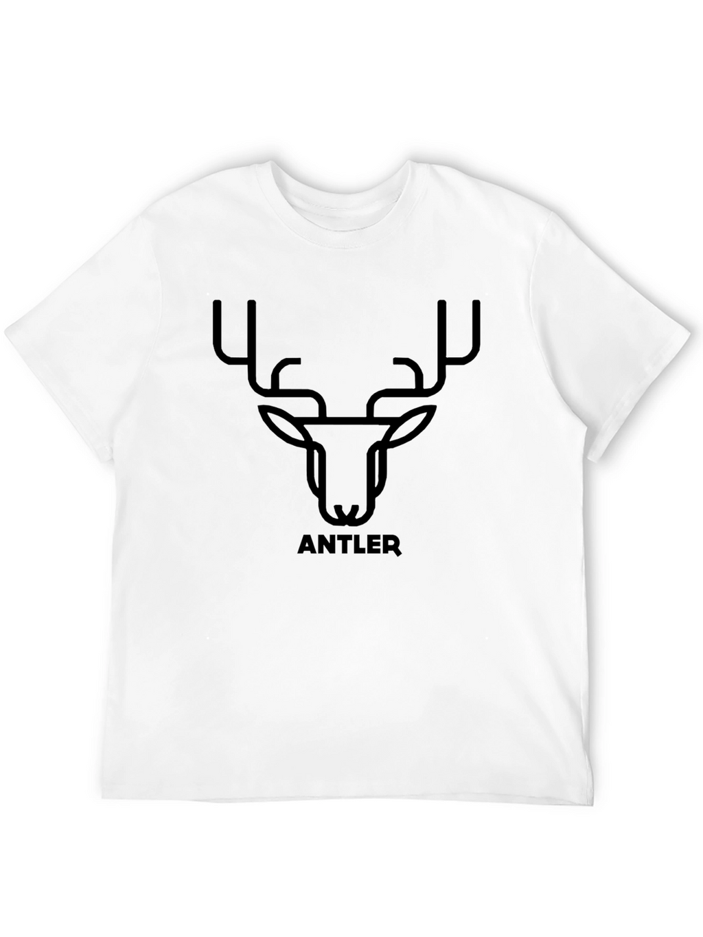 Antler Graphic Print Black T-Shirt