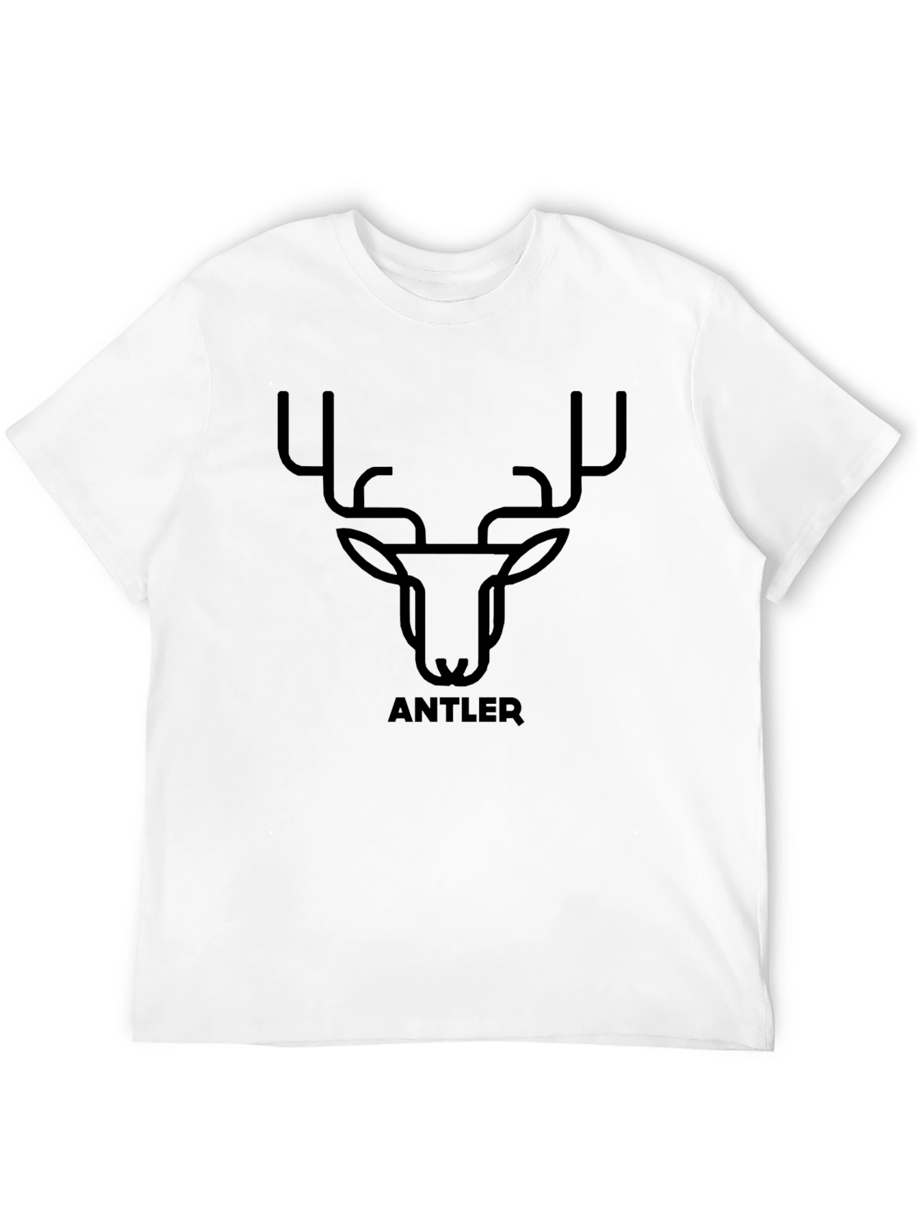 Antler Graphic Print Black T-Shirt