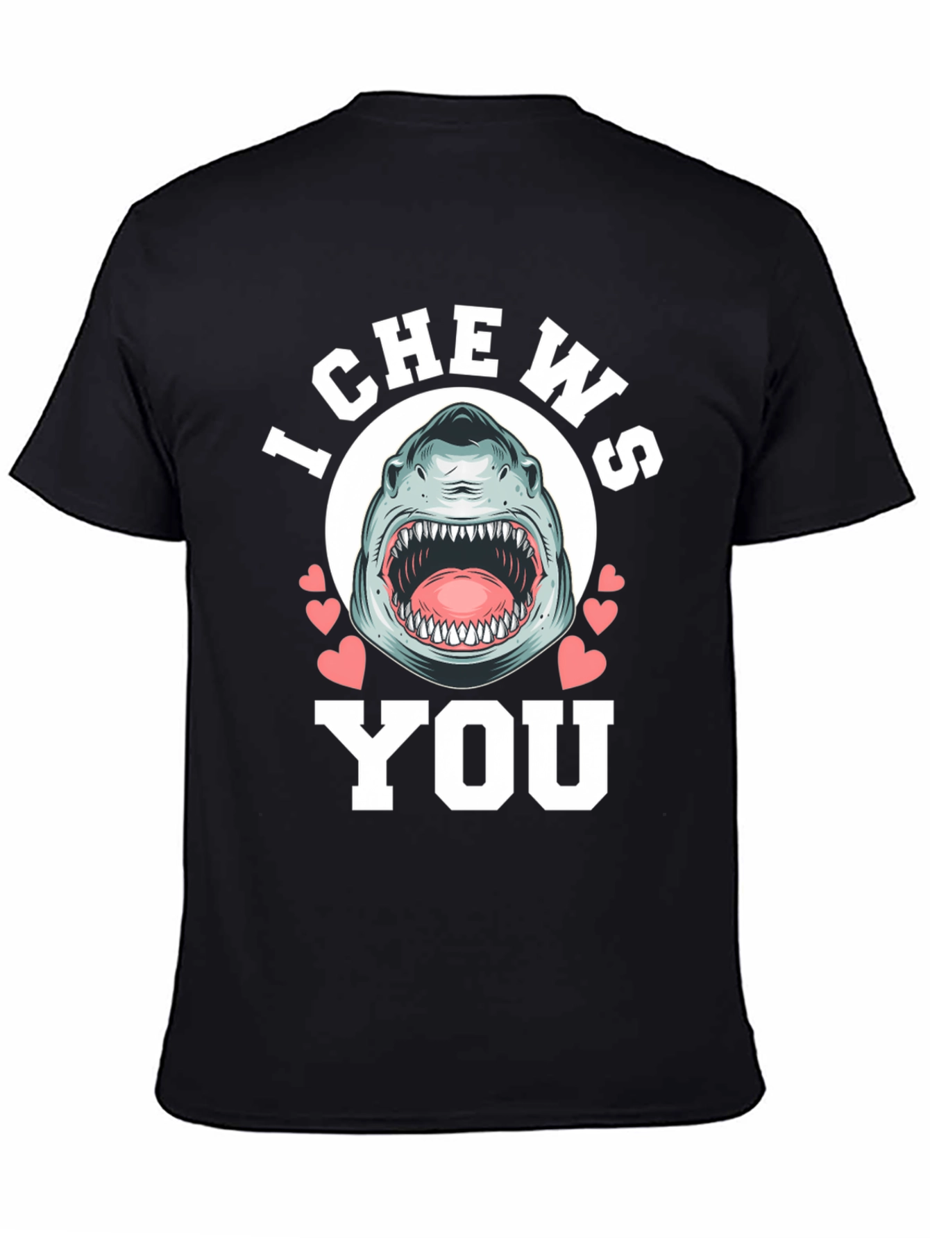 I Chews You Shark Graphic Tee - Black