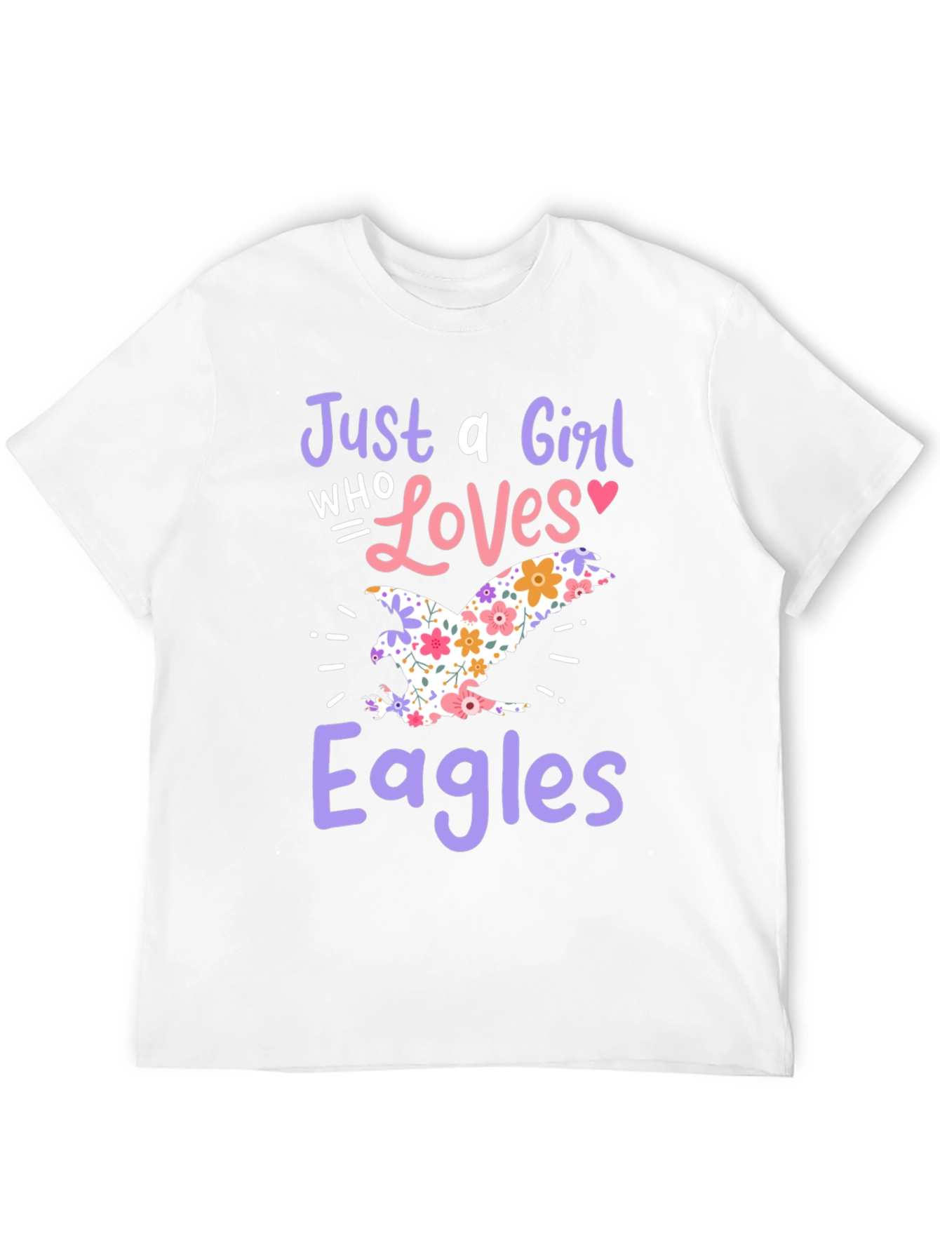 Just A Girl Who Loves Eagles Black T-Shirt