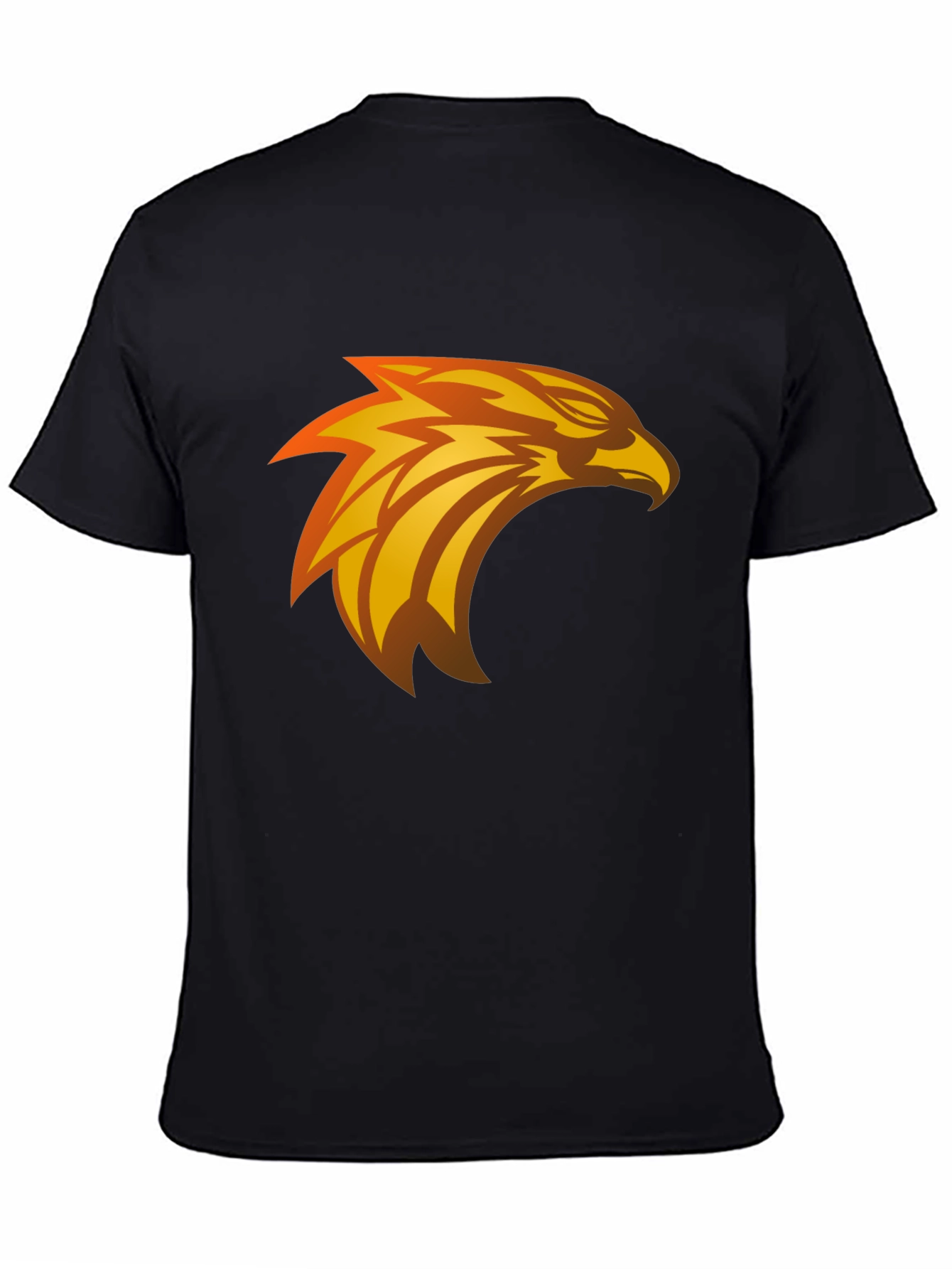 Black T-Shirt with Eagle Graphic Design